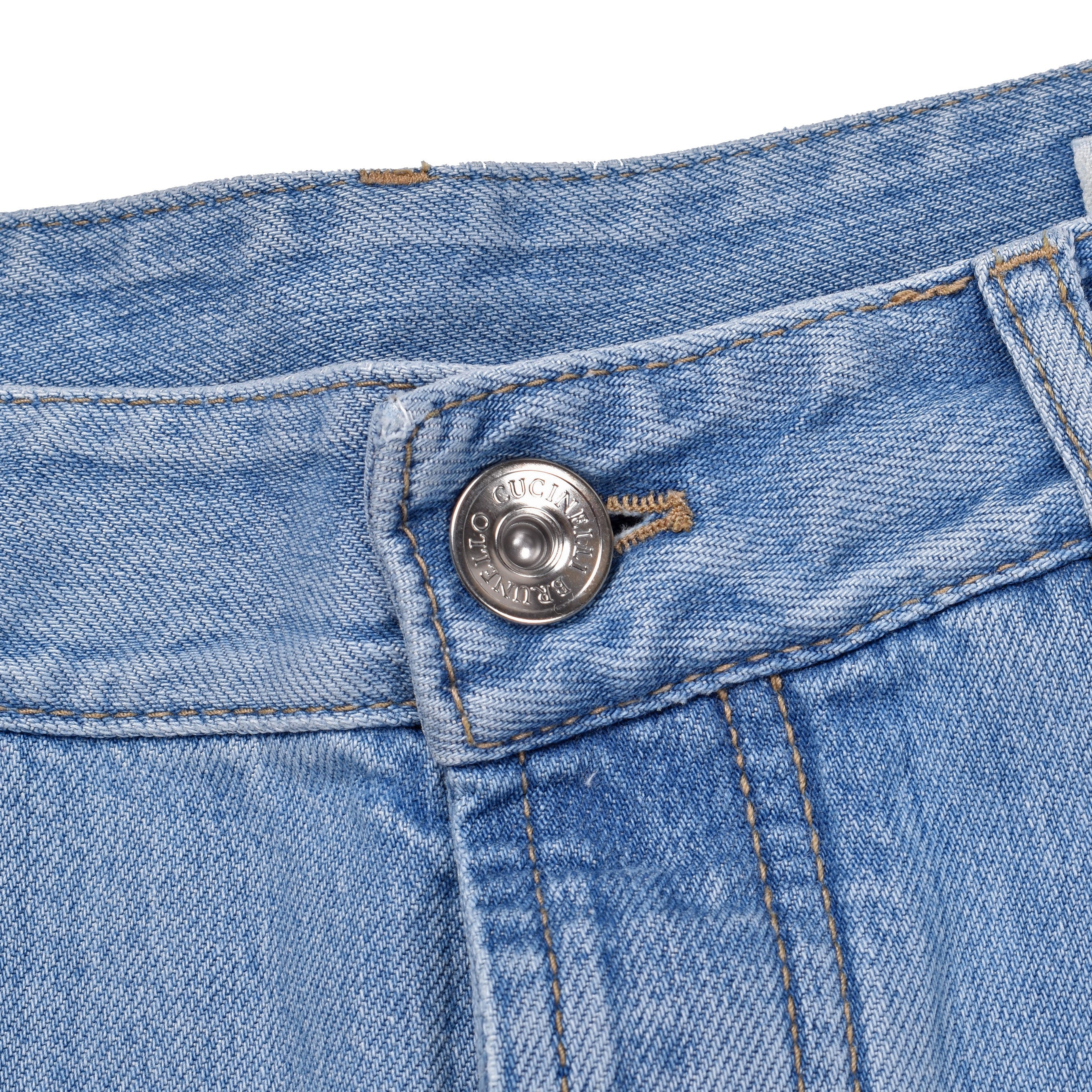 BRUNELLO CUCINELLI MEN'S LIGHT BLUE STRAIGHT JEANS
