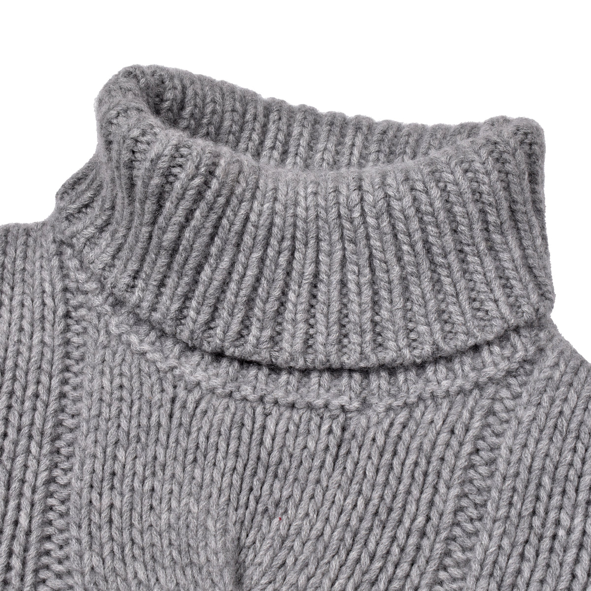 BRUNELLO CUCINELLI MEN'S LIGHT GREY CASHMERE TURTLENECK SWEATER