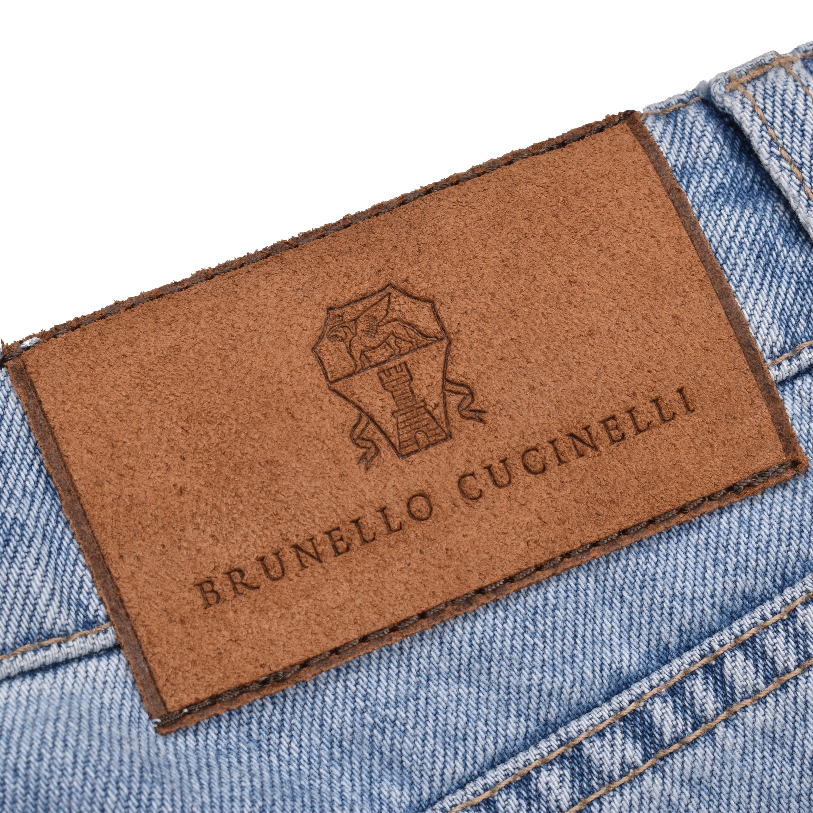 BRUNELLO CUCINELLI MEN'S LIGHT DENIM FIVE-POCKET JEANS