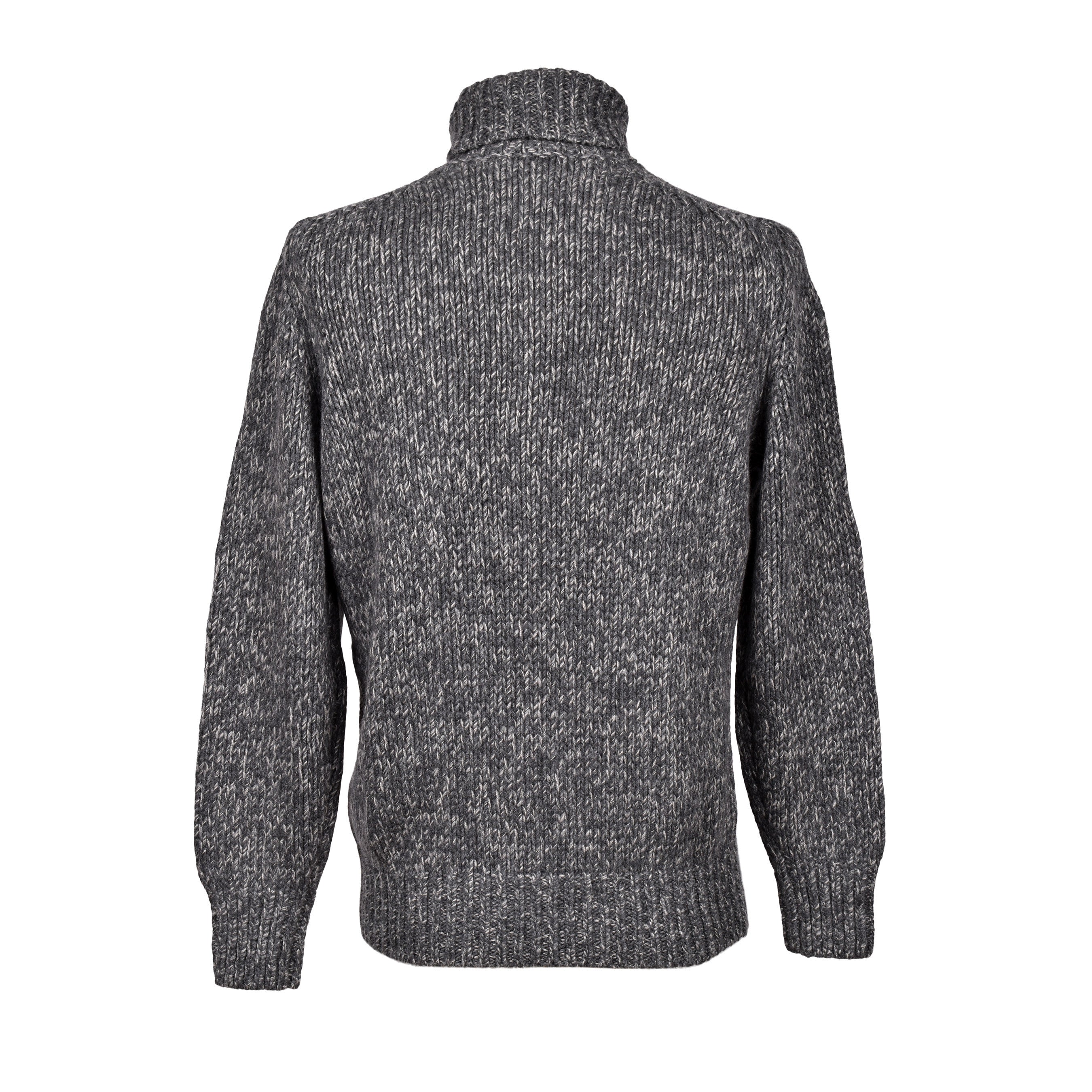 BRUNELLO CUCINELLI MEN'S GRAY CASHMERE CABLE SWEATER