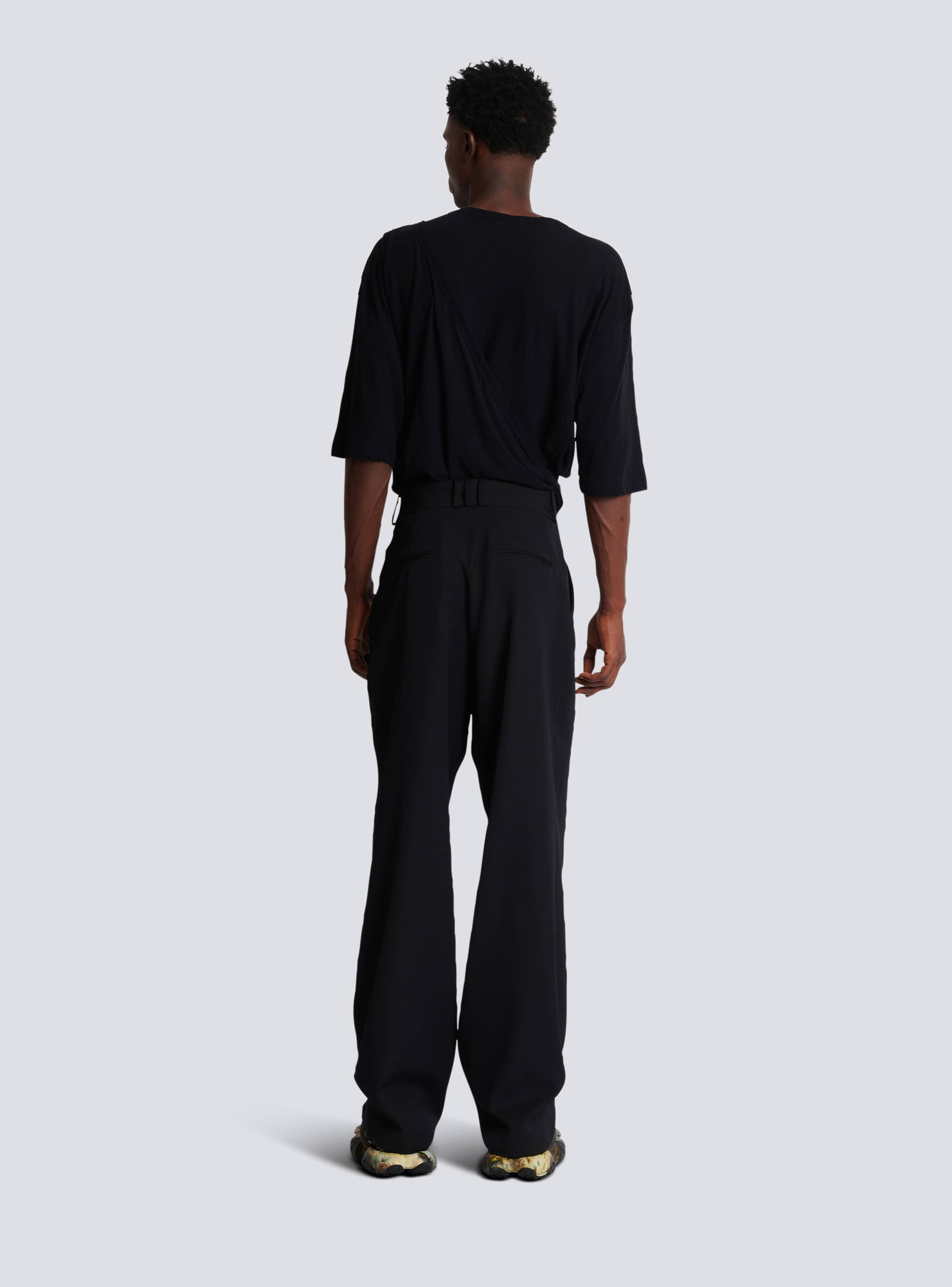 BALMAIN MEN'S SIDE FOLDED GDP LOOSE PANTS NWT