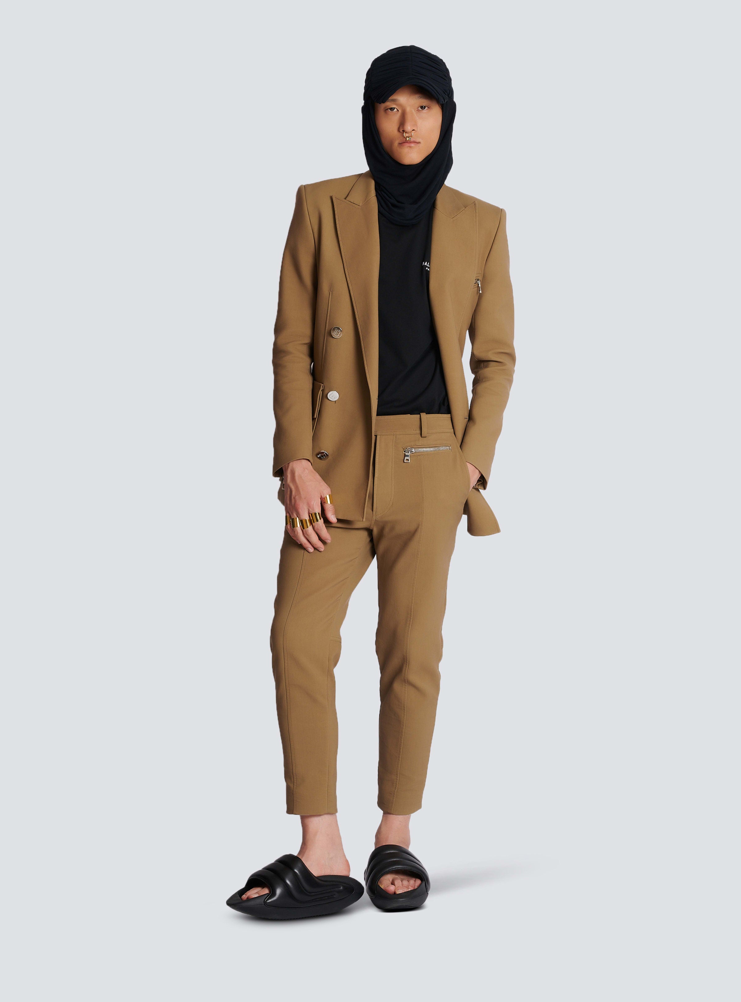 BALMAIN MEN'S STRAIGHT TECHNICAL COTTON RIDER PANTS NWT