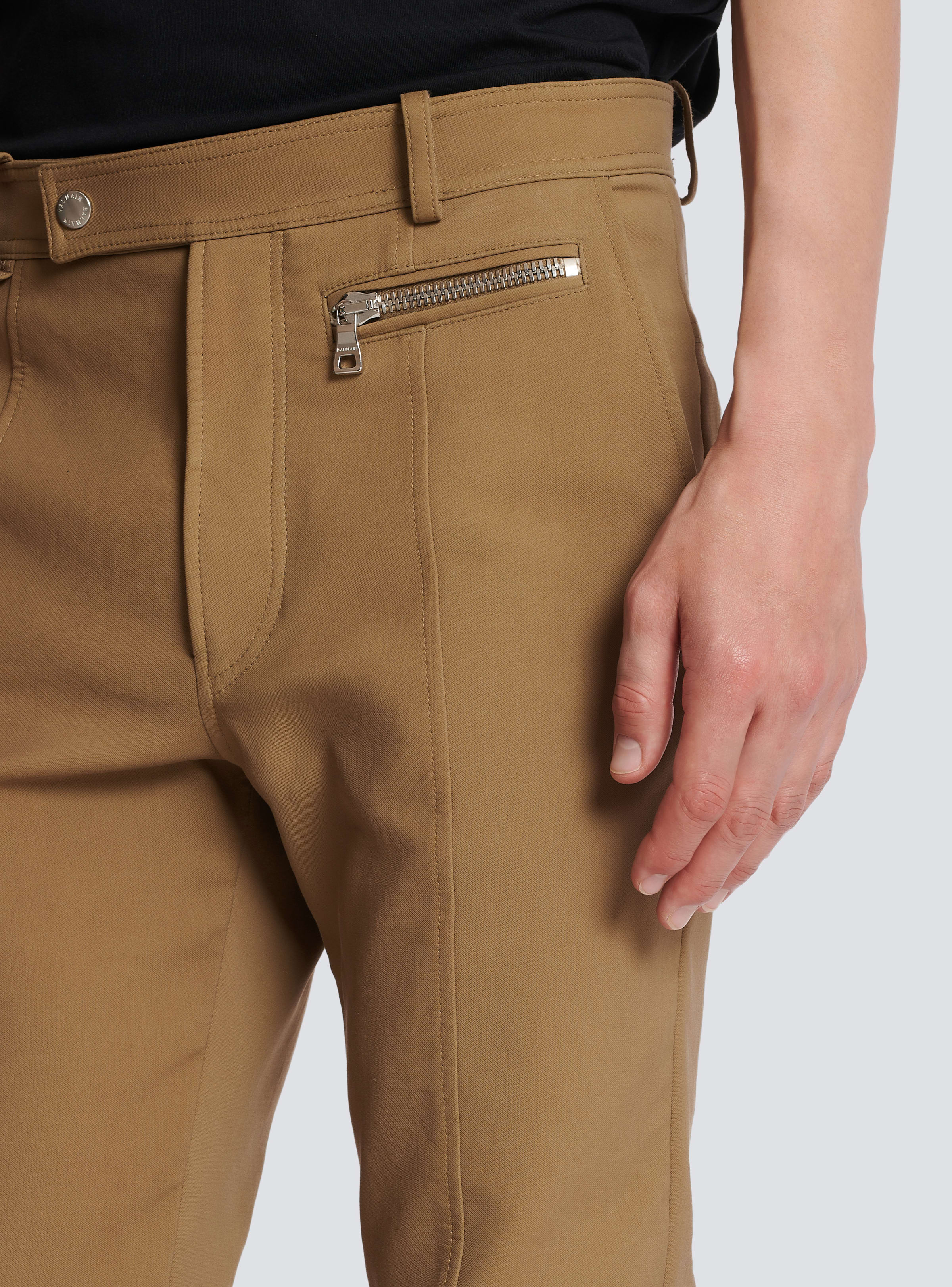 BALMAIN MEN'S STRAIGHT TECHNICAL COTTON RIDER PANTS NWT