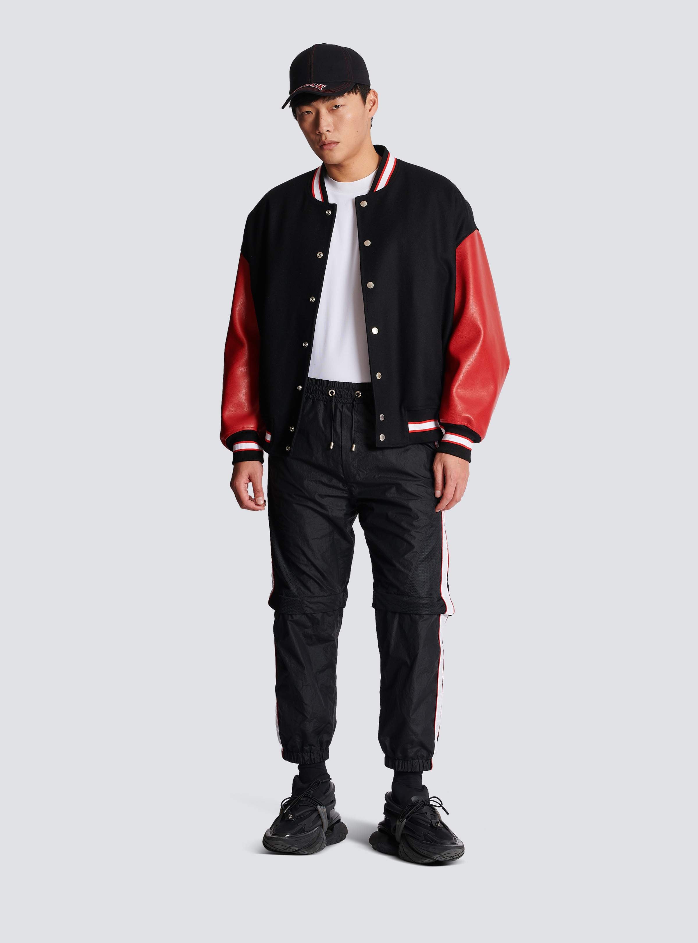 BALMAIN MEN'S BALMAIN X PUMA 2 IN 1 NYLON TRACKPANTS NWT