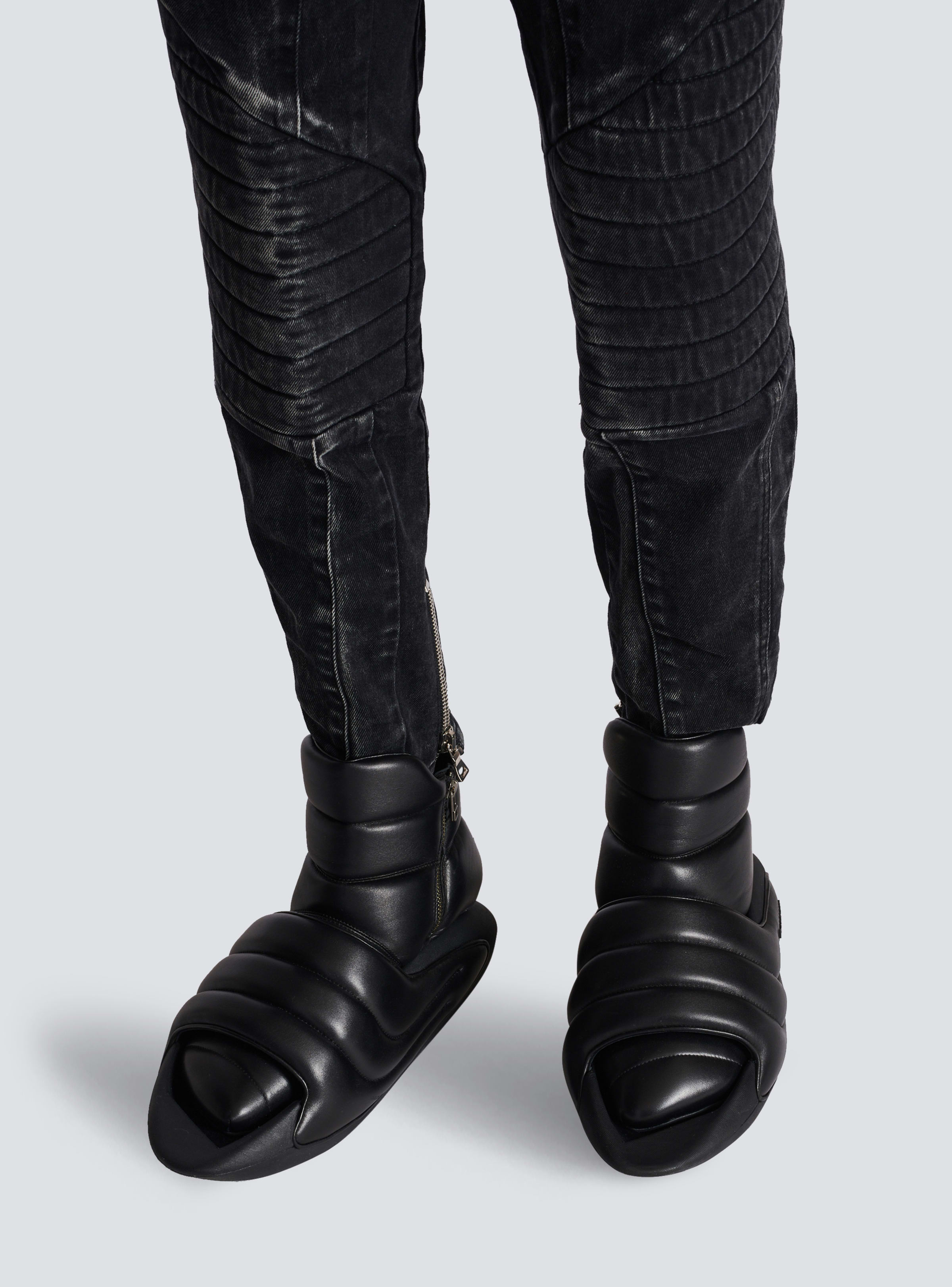 BALMAIN MEN'S B-IT-PUFFY LAMBSKIN&SOCKS NWT