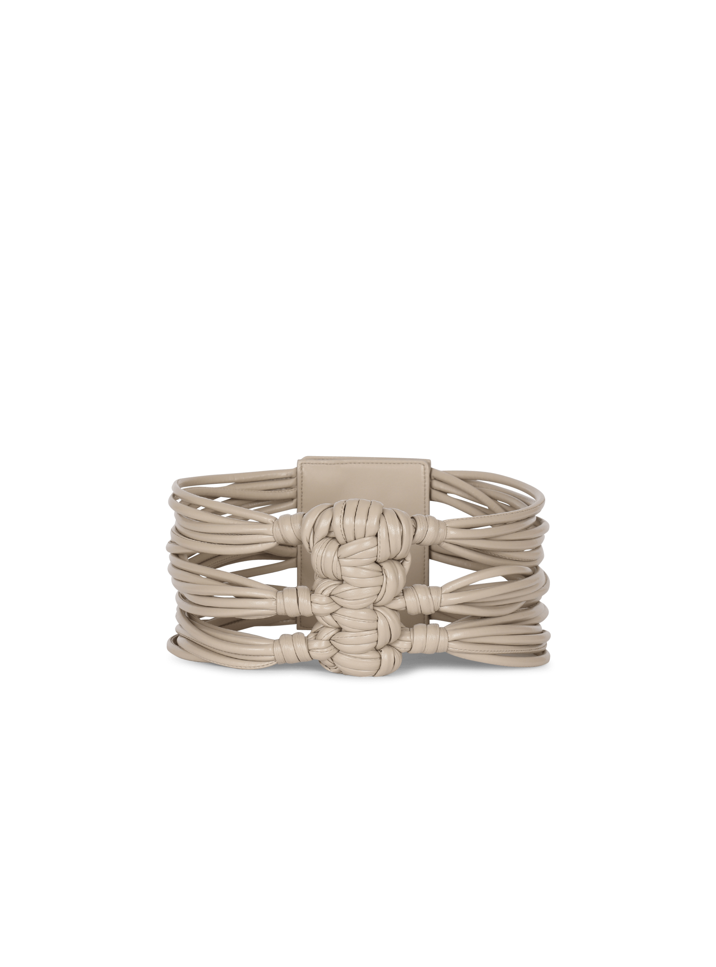 BALMAIN WOMEN'S COIN BELT 12CM-BRAIDED SYNTHETIC LTH NWT