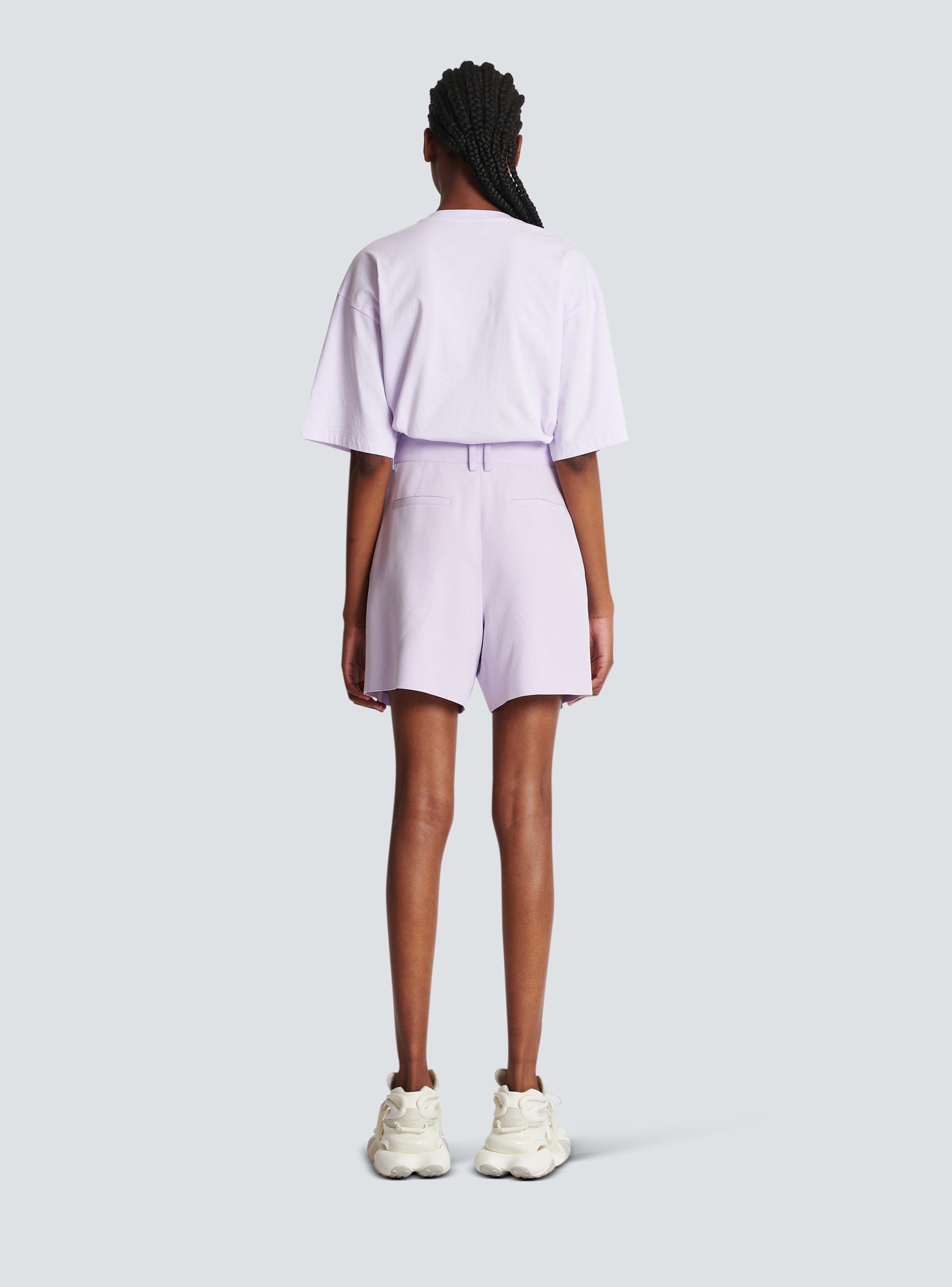 BALMAIN WOMEN'S BELTED CREPE SHORTS NWT