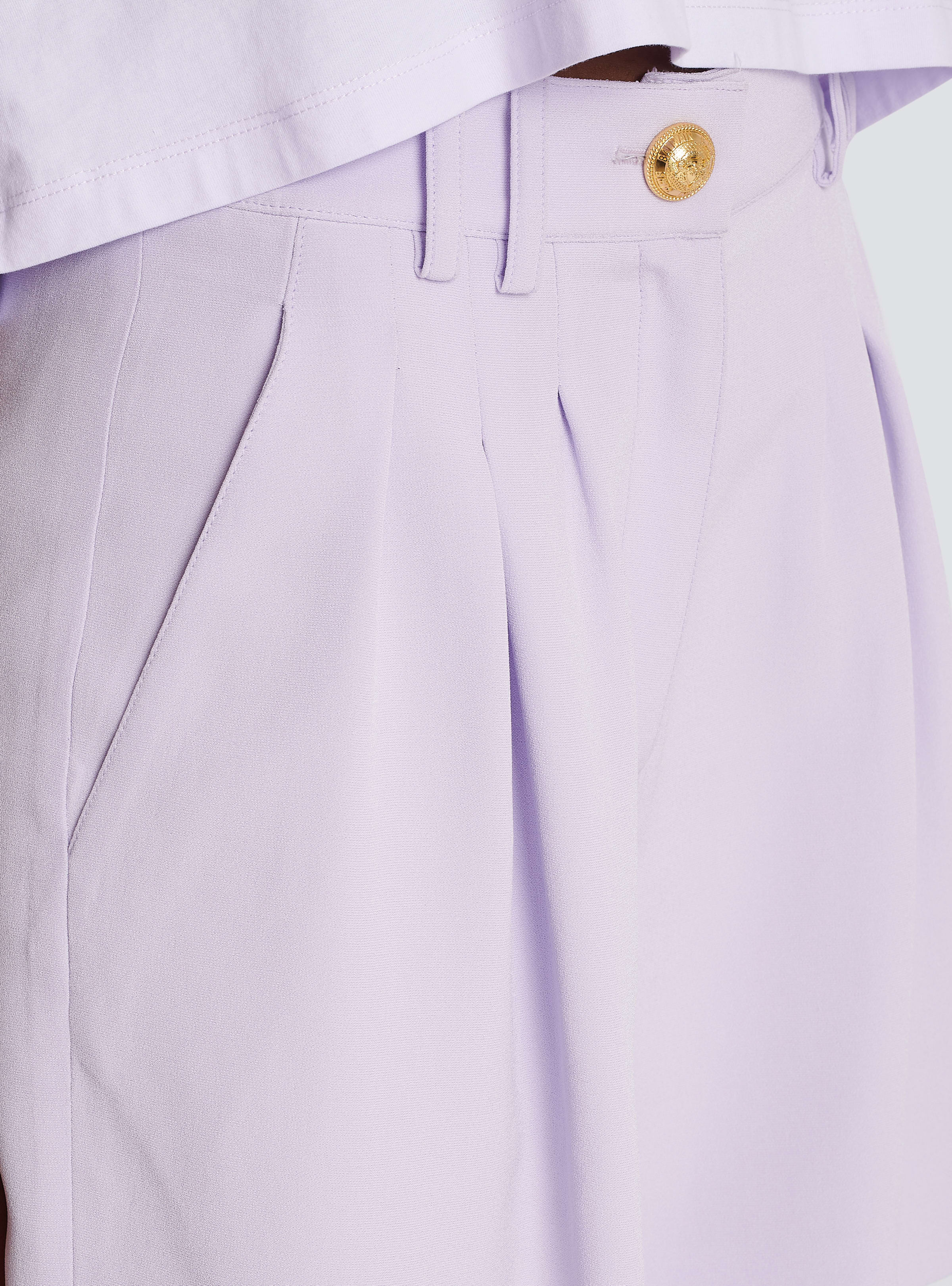 BALMAIN WOMEN'S BELTED CREPE SHORTS NWT