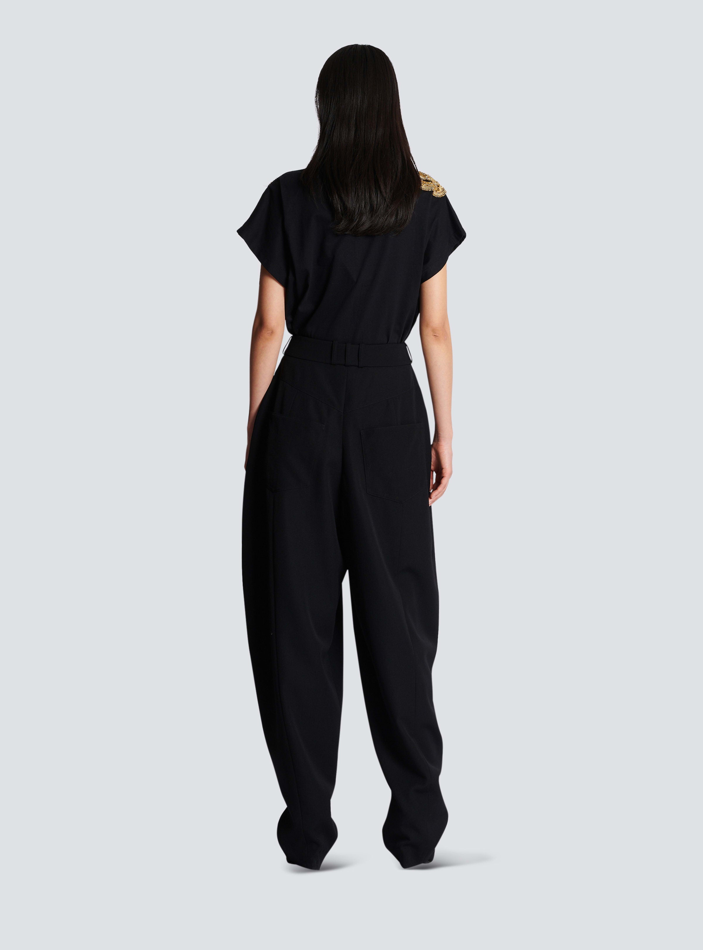 BALMAIN WOMEN'S LARGE TAPPERED GDP PANTS NWT