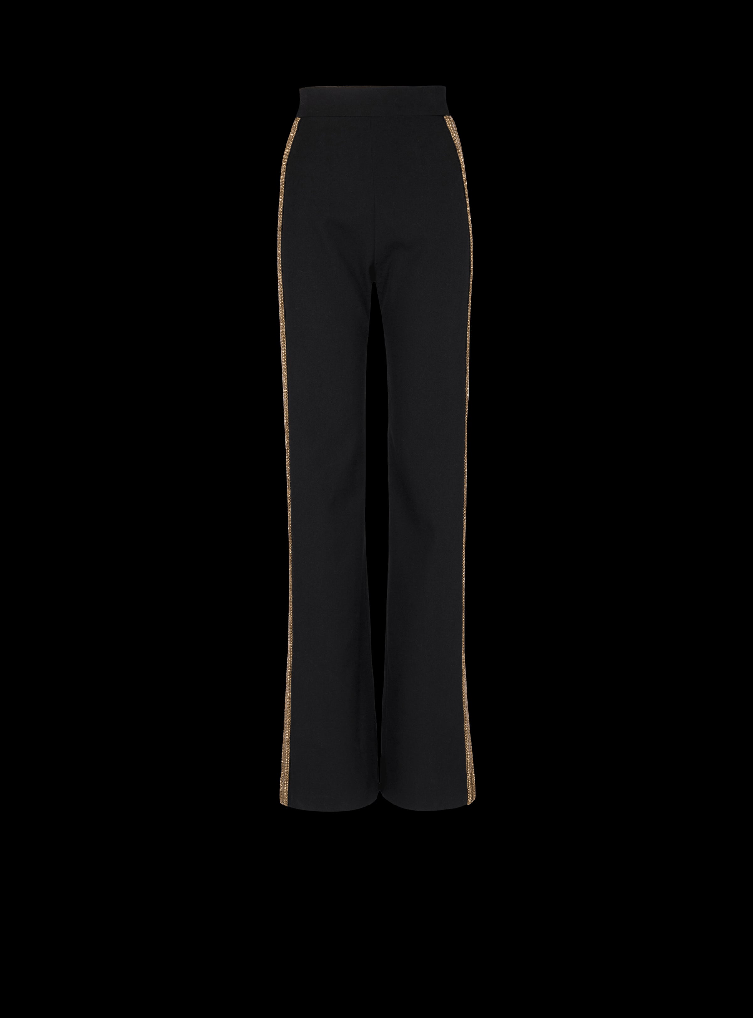 BALMAIN WOMEN'S EMBROIDERED WIDE LEG PANTS NWT