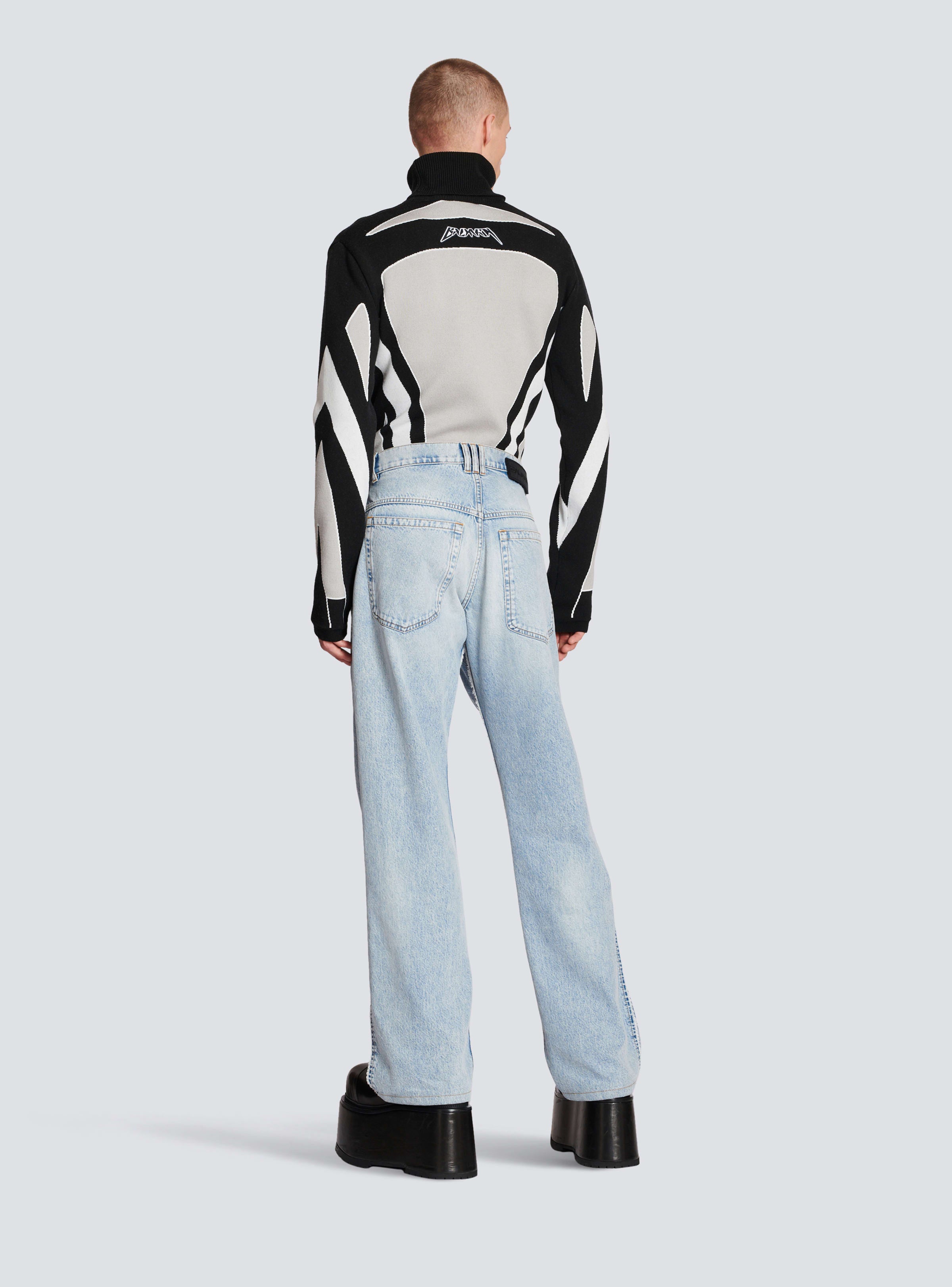 BALMAIN MEN'S LOOSE VINTAGE WASH DENIM PANTS NWT