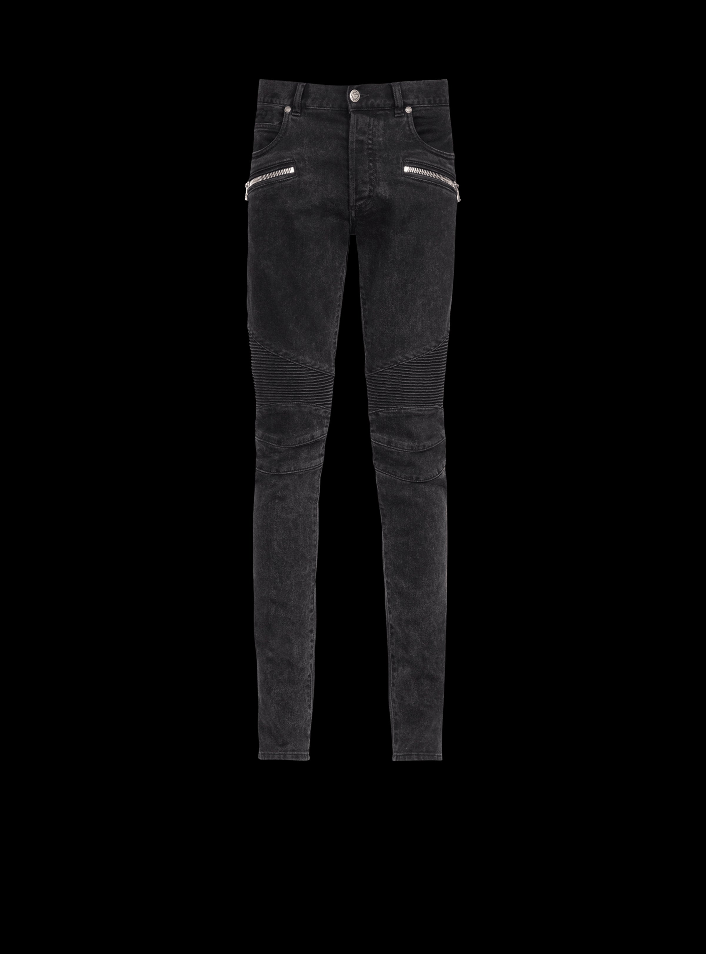 BALMAIN MEN'S RIBBED SLIM JEANS-VINTAGE USED NWT