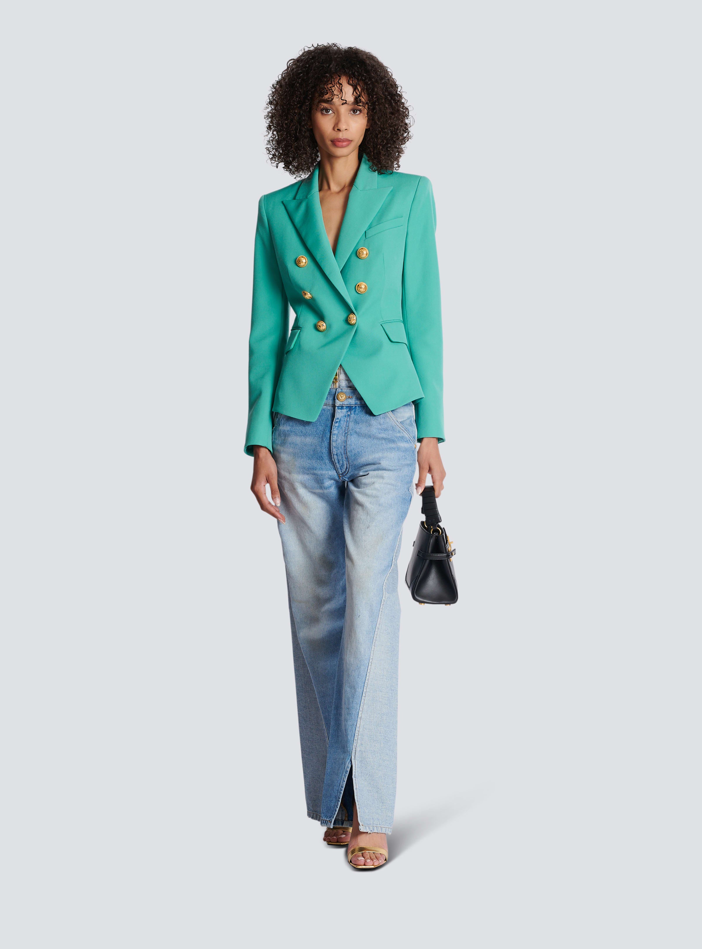 BALMAIN WOMEN'S 6 BTN GRAIN DE POUDRE JACKET NWT