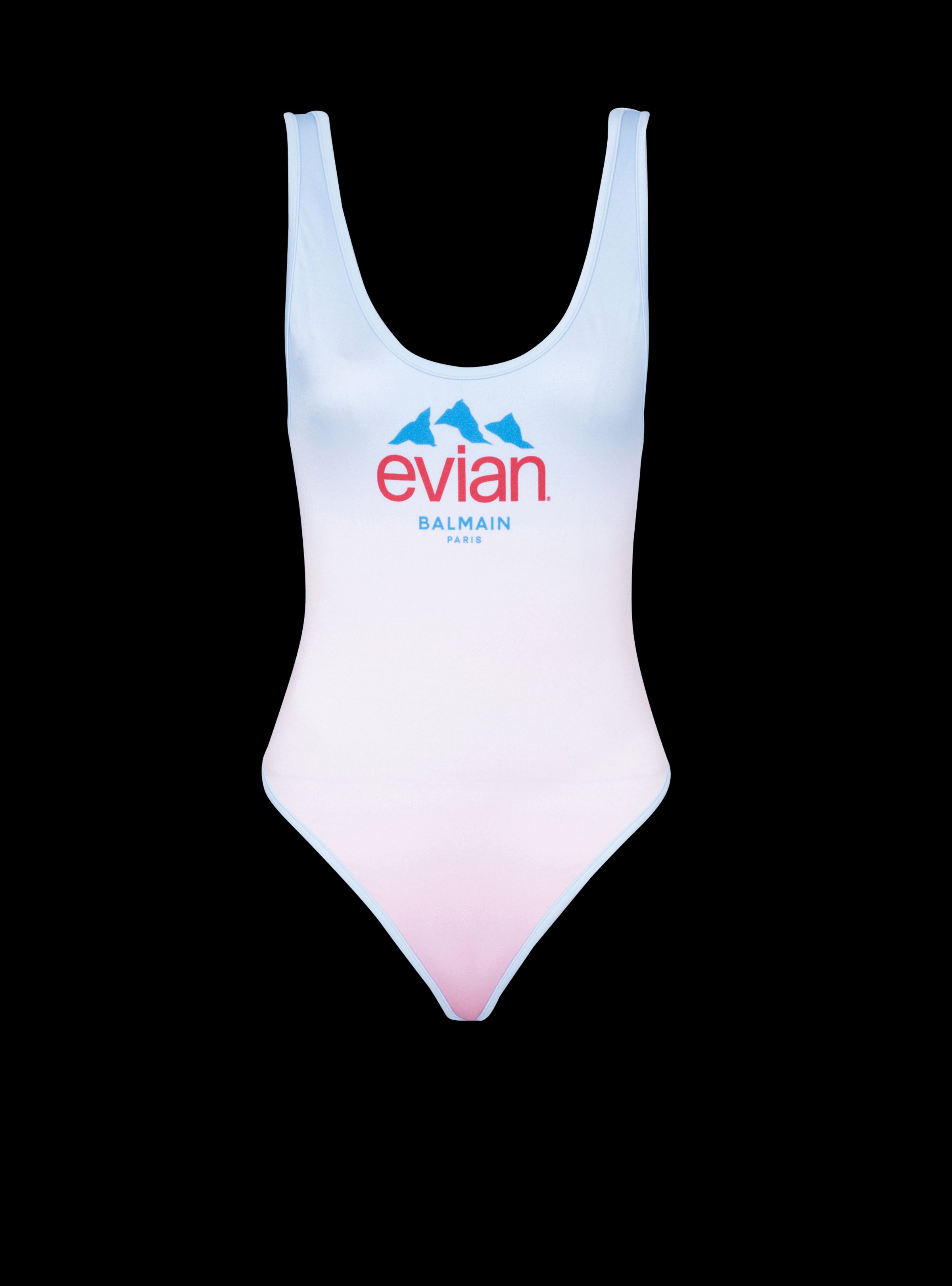 BALMAIN WOMEN'S BALMAIN X EVIAN 1 PC GRADIENT SWIMSUIT NWT