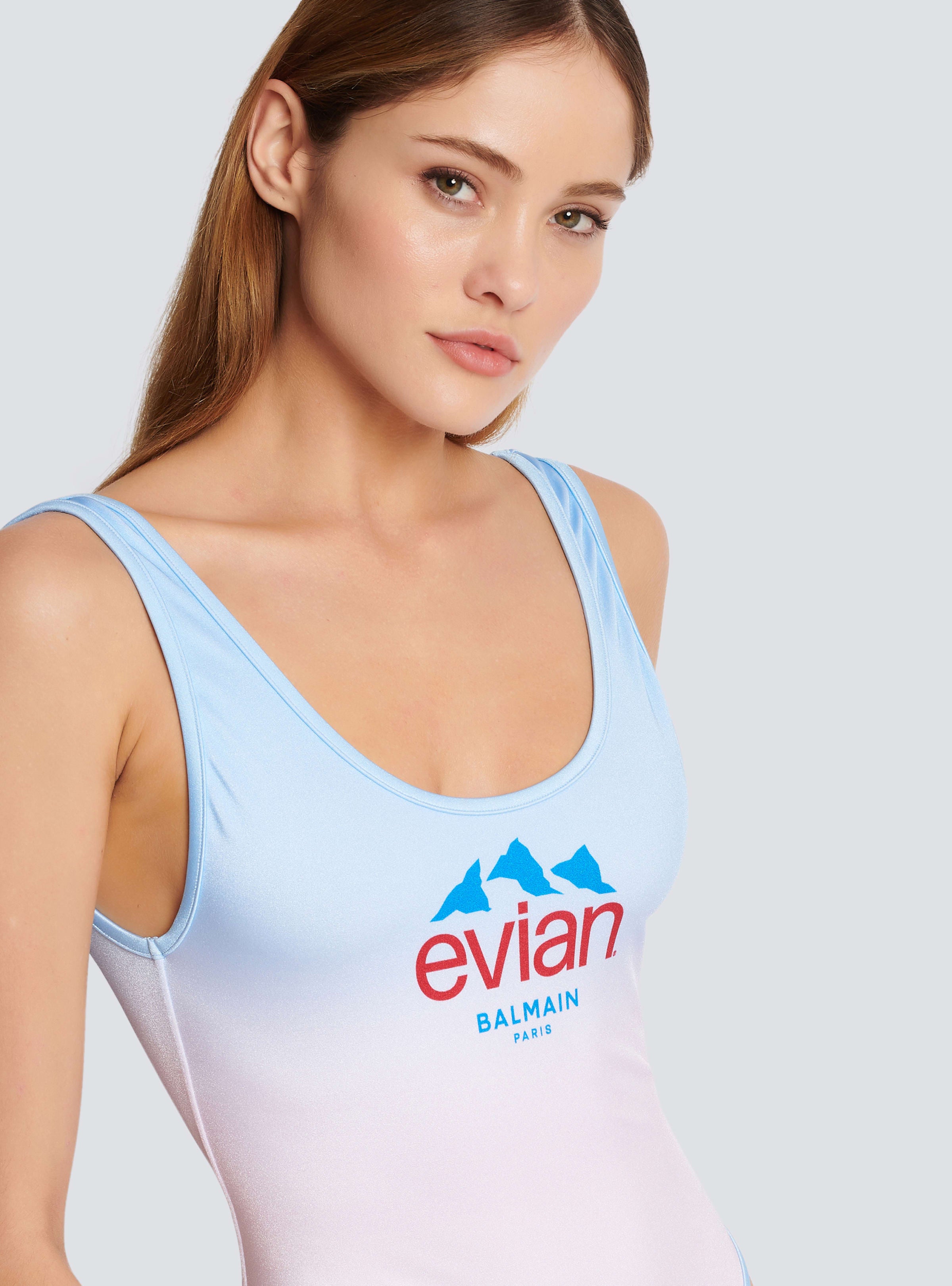 BALMAIN WOMEN'S BLUE AND PINK GRADIENT SWIMSUIT