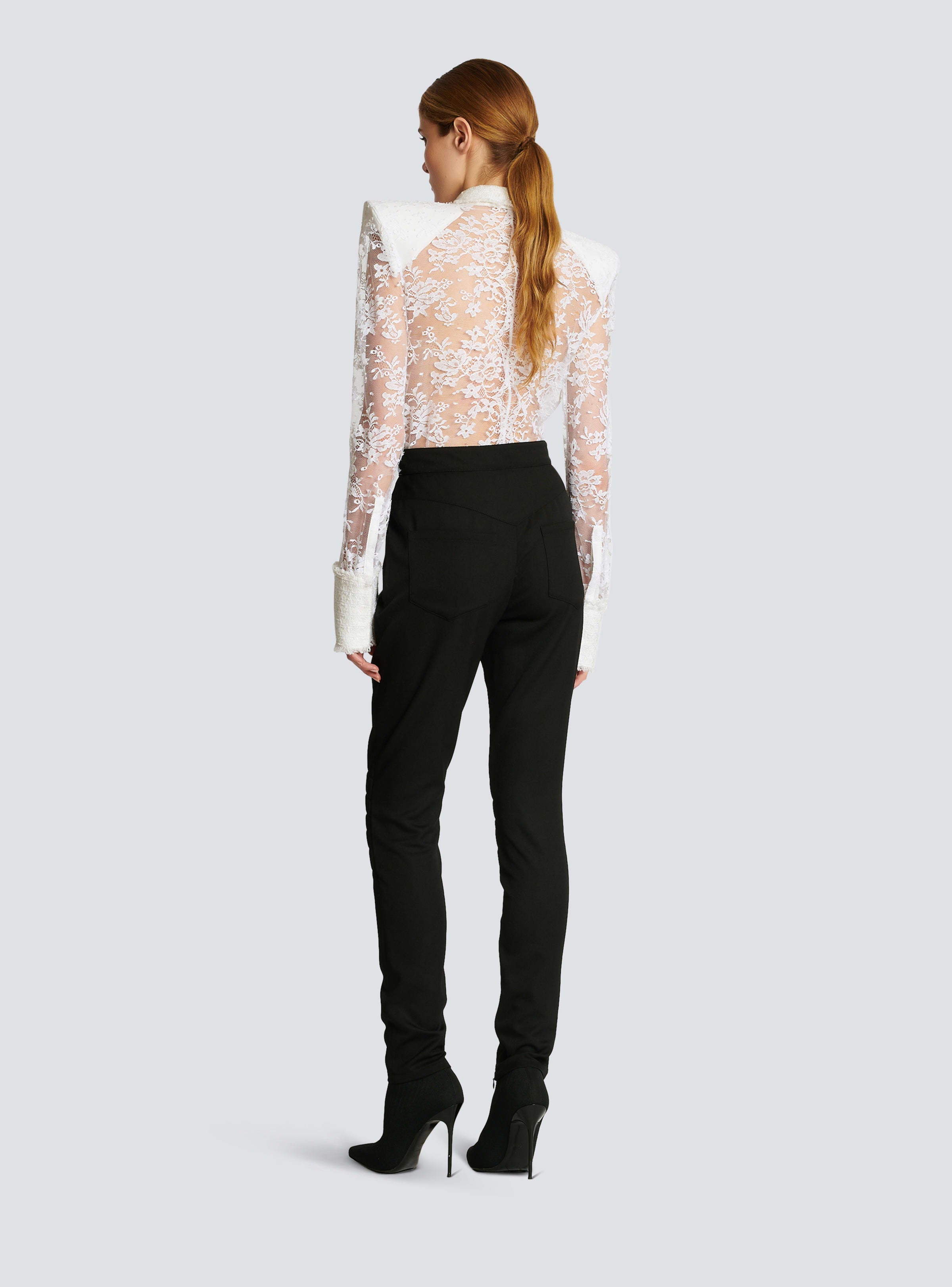 BALMAIN WOMEN'S PADED STRETCH GDP SKINNY PANTS NWT