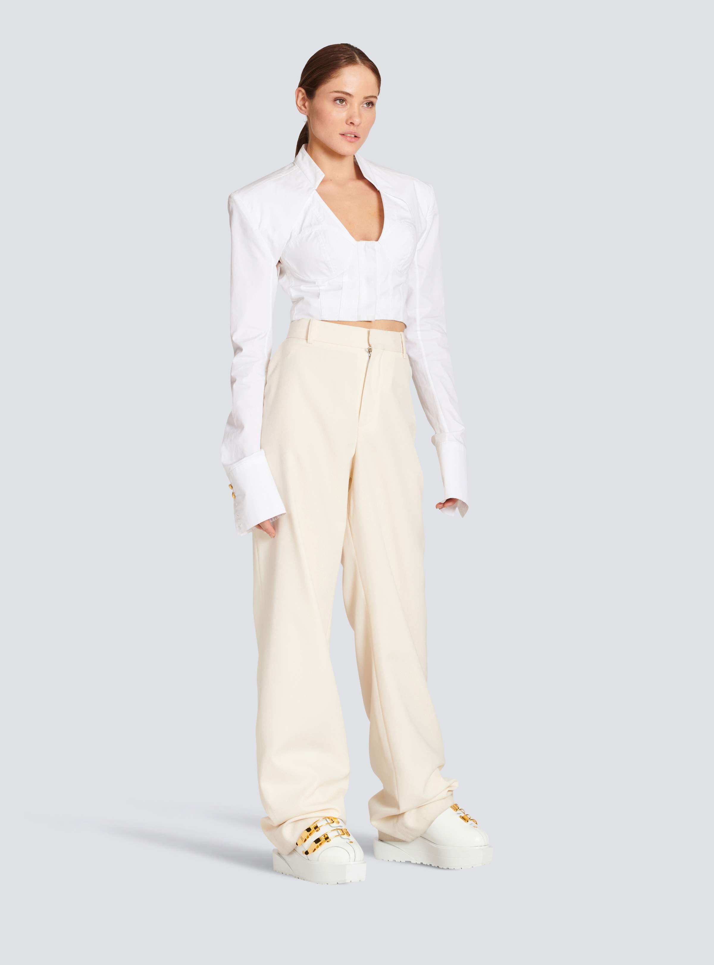 BALMAIN WOMEN'S GDP WIDE LEG PANTS NWT