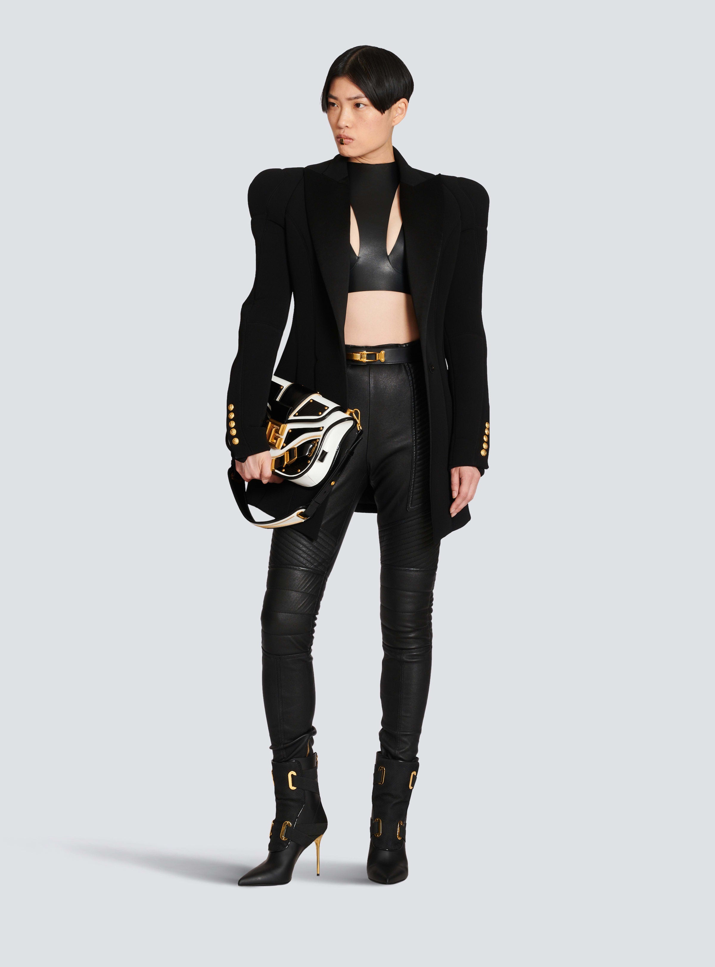 BALMAIN WOMEN'S HW BIKER LEATHER SKINNY PANTS NWT