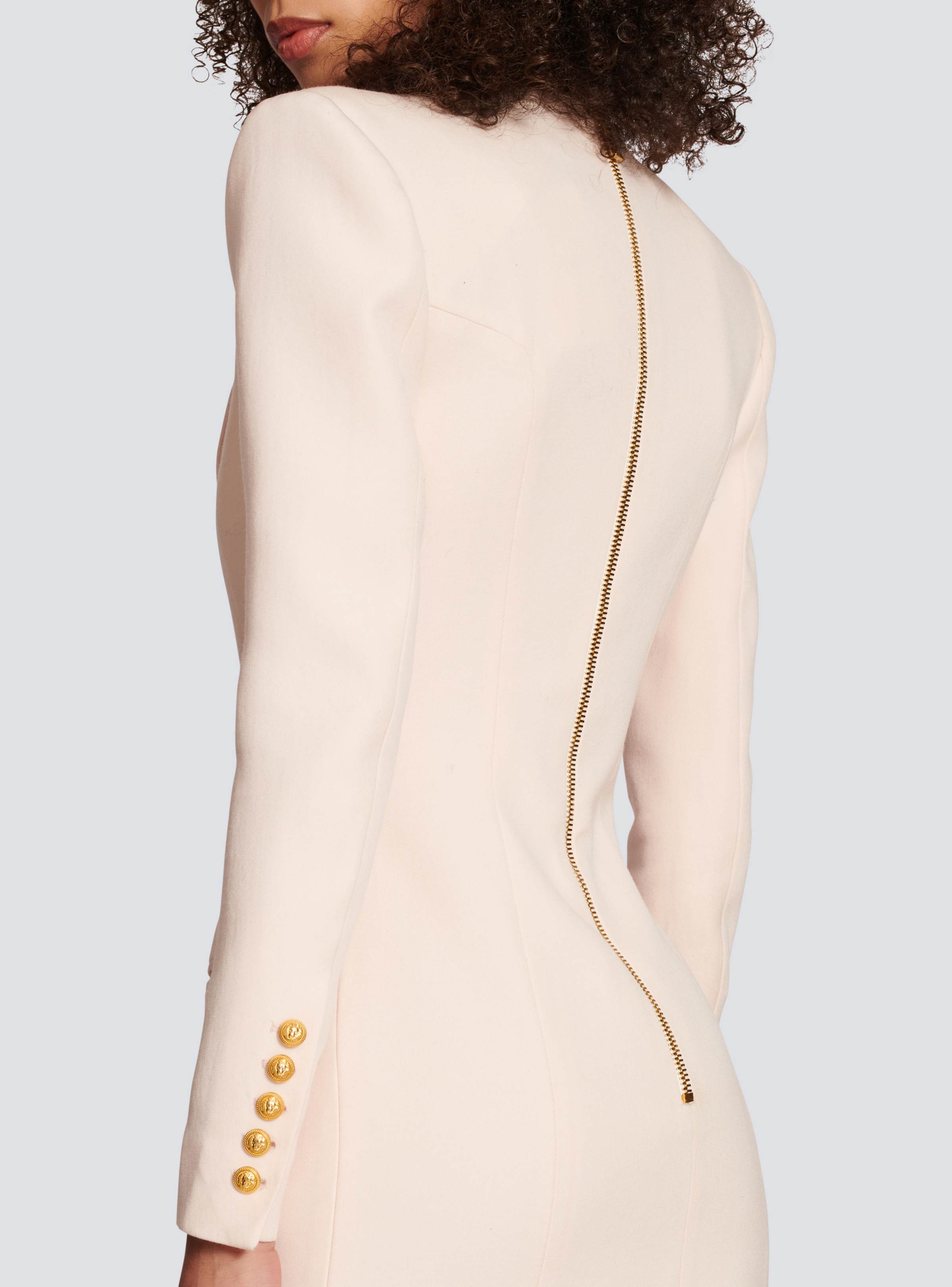 BALMAIN WOMEN'S LS 1 BTN TAILORED GDP SHORT DRESS NWT