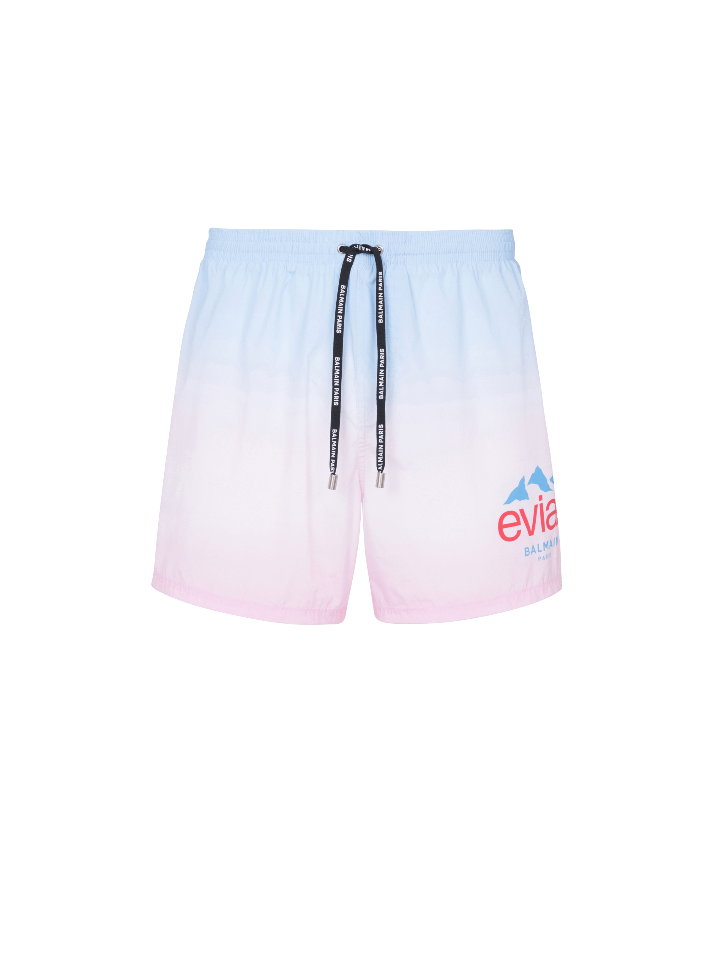 BALMAIN MEN'S BALMAIN X EVIAN GRADIENT SWIM SHORTS NWT