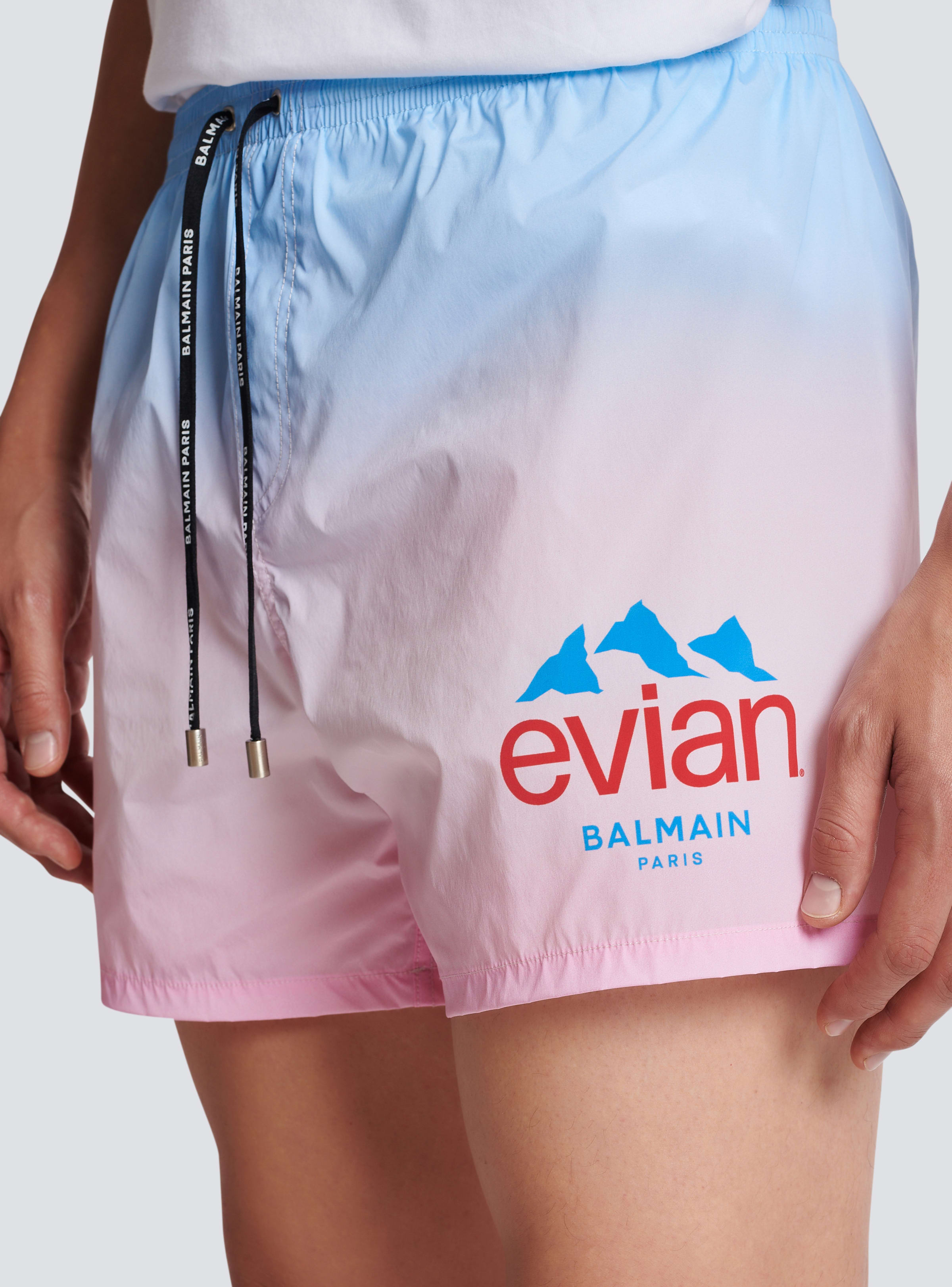 BALMAIN MEN'S BALMAIN X EVIAN GRADIENT SWIM SHORTS NWT