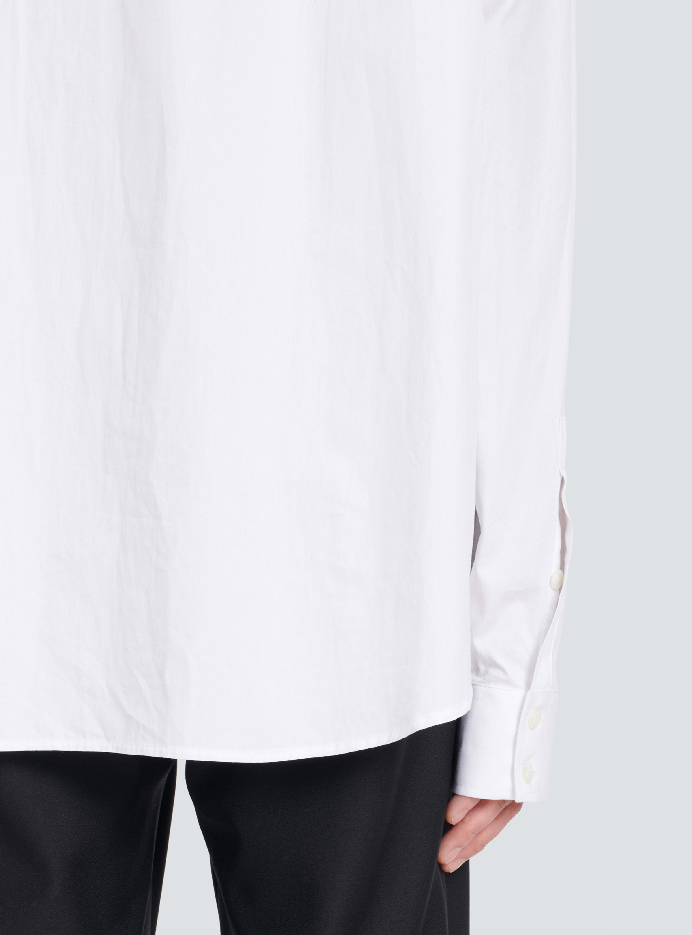 BALMAIN MEN'S MAO COLLAR COTTON SHIRT NWT