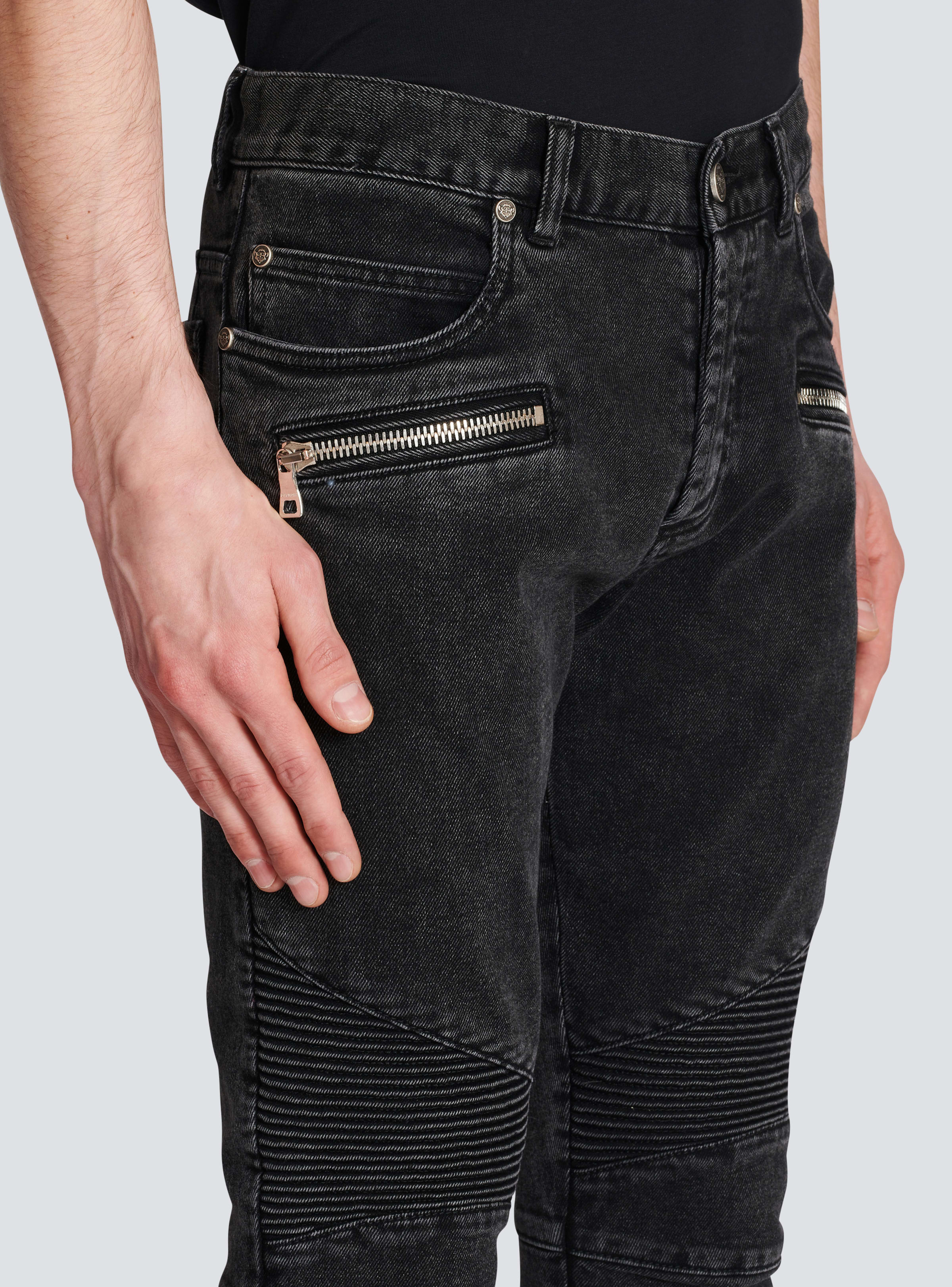 BALMAIN MEN'S PANTALON DENIM SLIM REVERS NWT