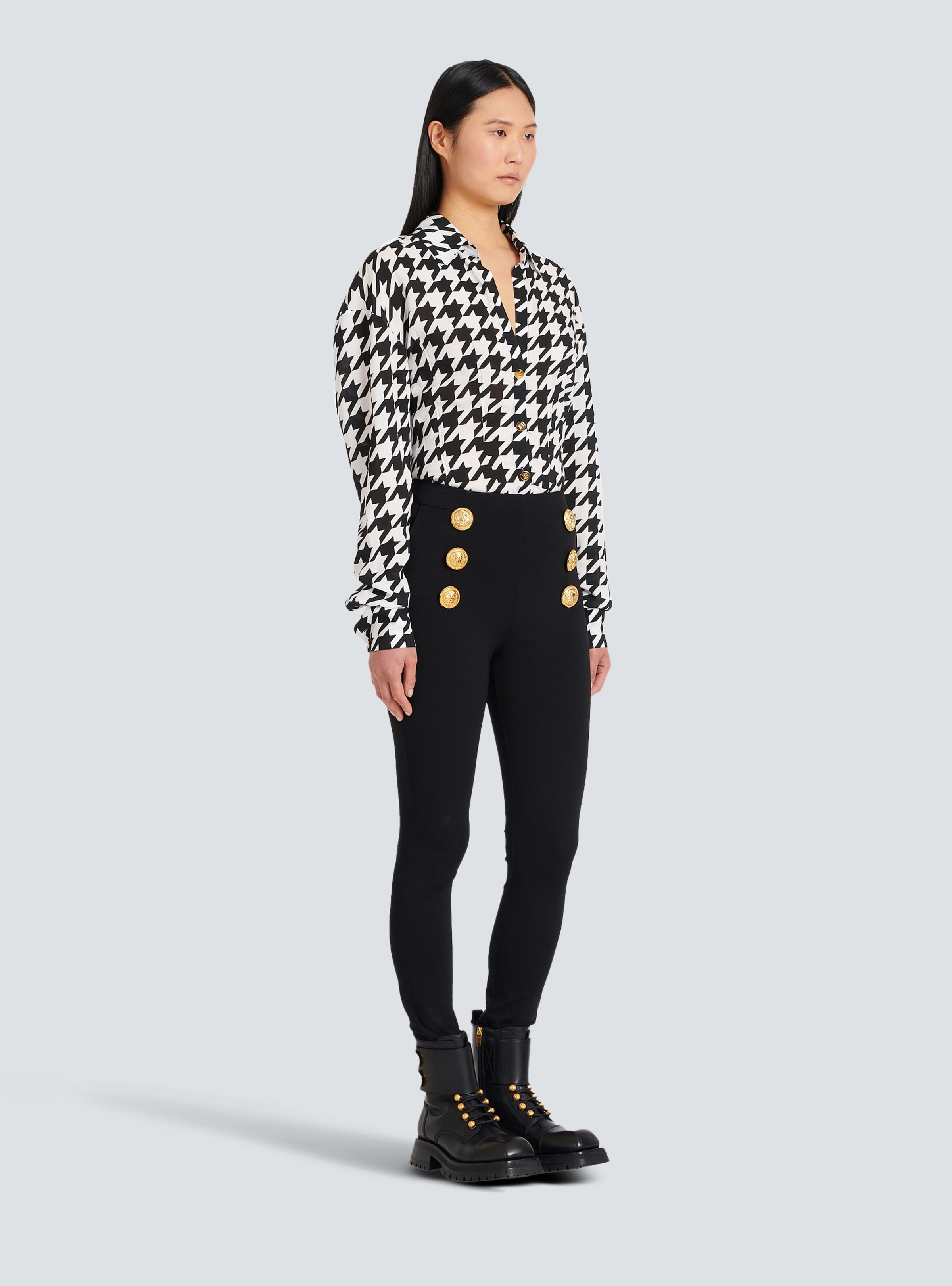 BALMAIN WOMEN'S HW 6BTN JERSEY STRETCH SKINNY PANTS NWT