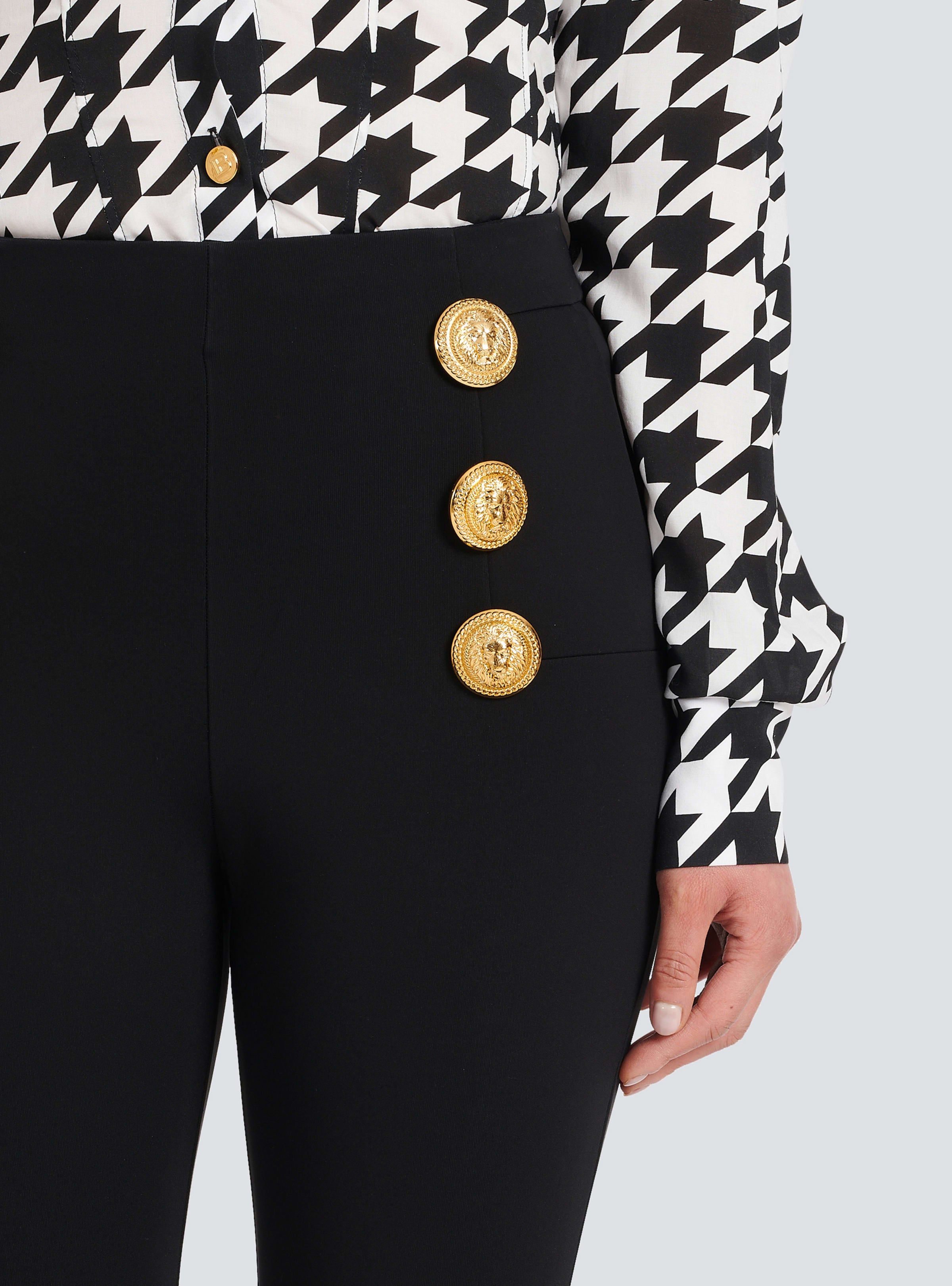 BALMAIN WOMEN'S HW 6BTN JERSEY STRETCH SKINNY PANTS NWT