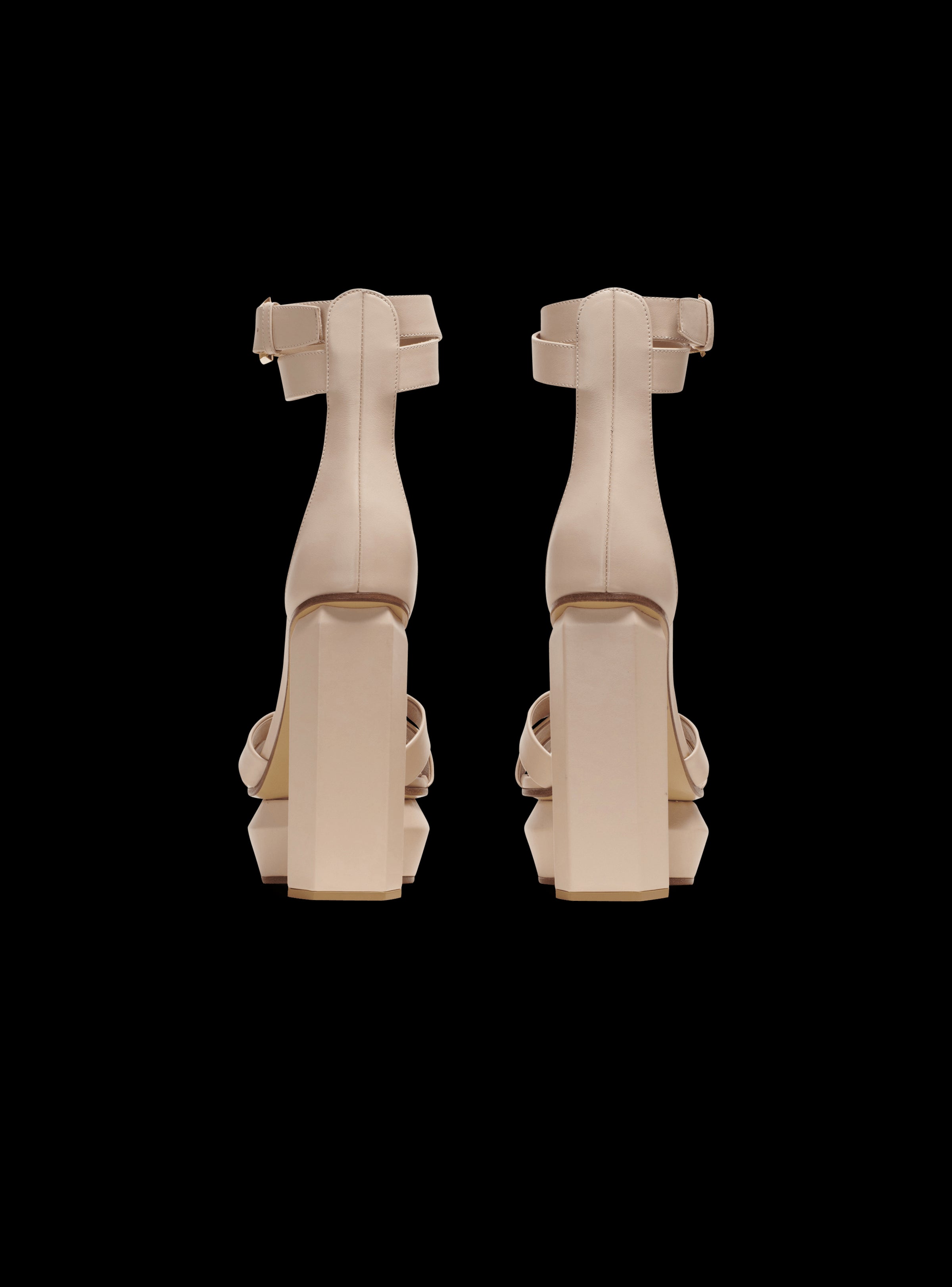 BALMAIN WOMEN'S PLATFORM SANDAL AVA-CALFSKIN NWT