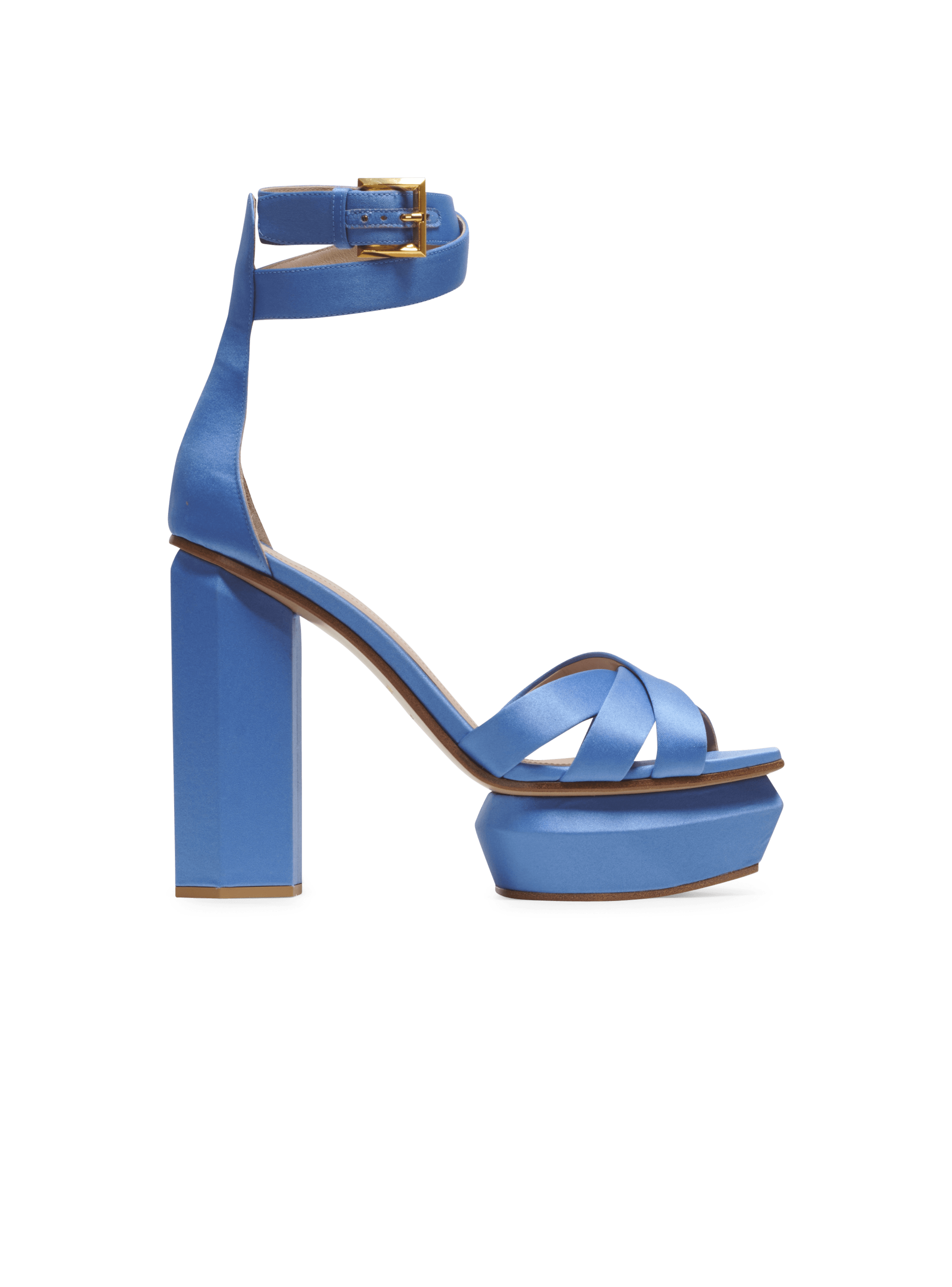 BALMAIN WOMEN'S PLATFORM SANDAL AVA-SATIN NWT