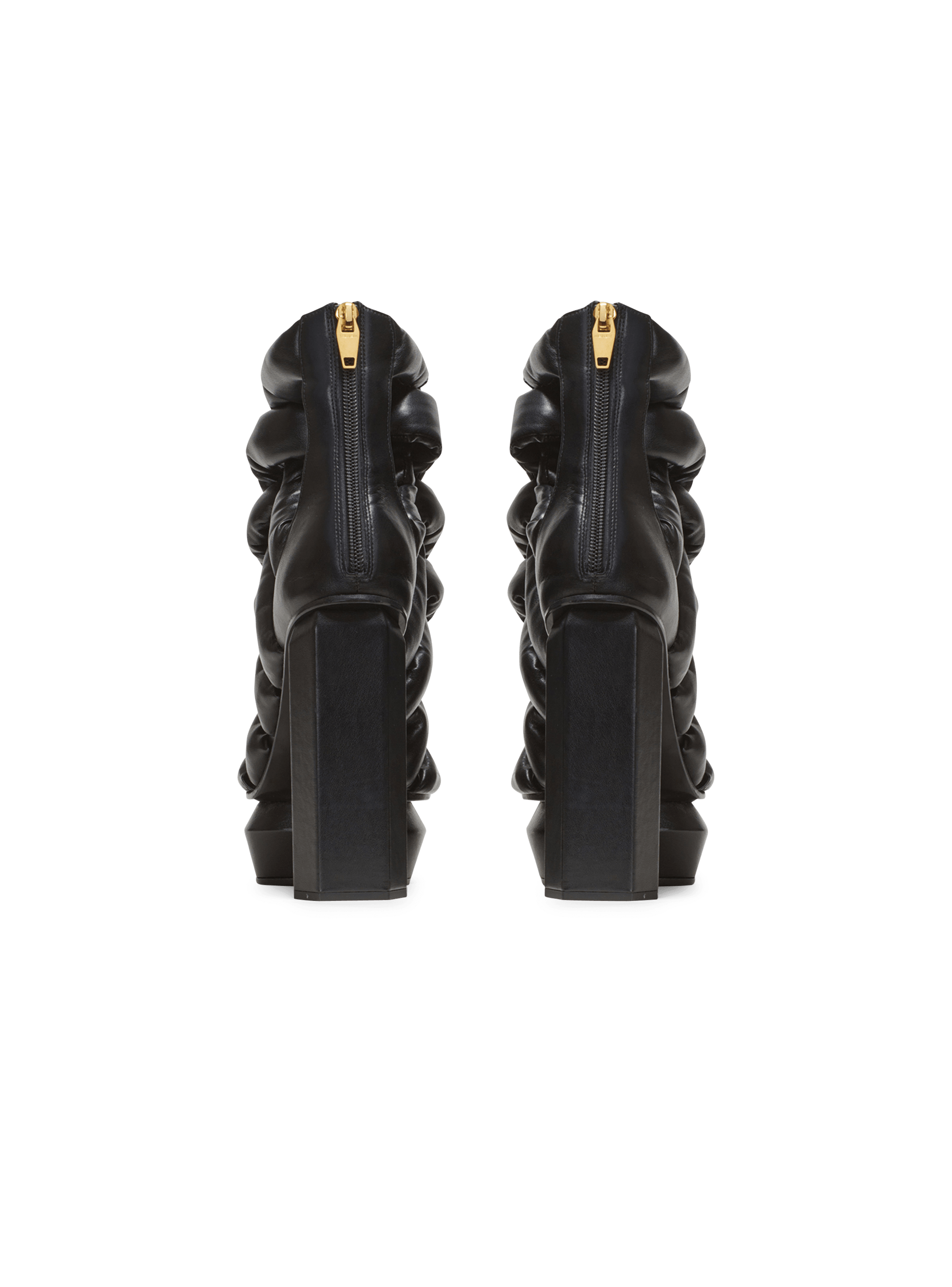 BALMAIN WOMEN'S BLACK BRAIDED PLATFORM SANDAL