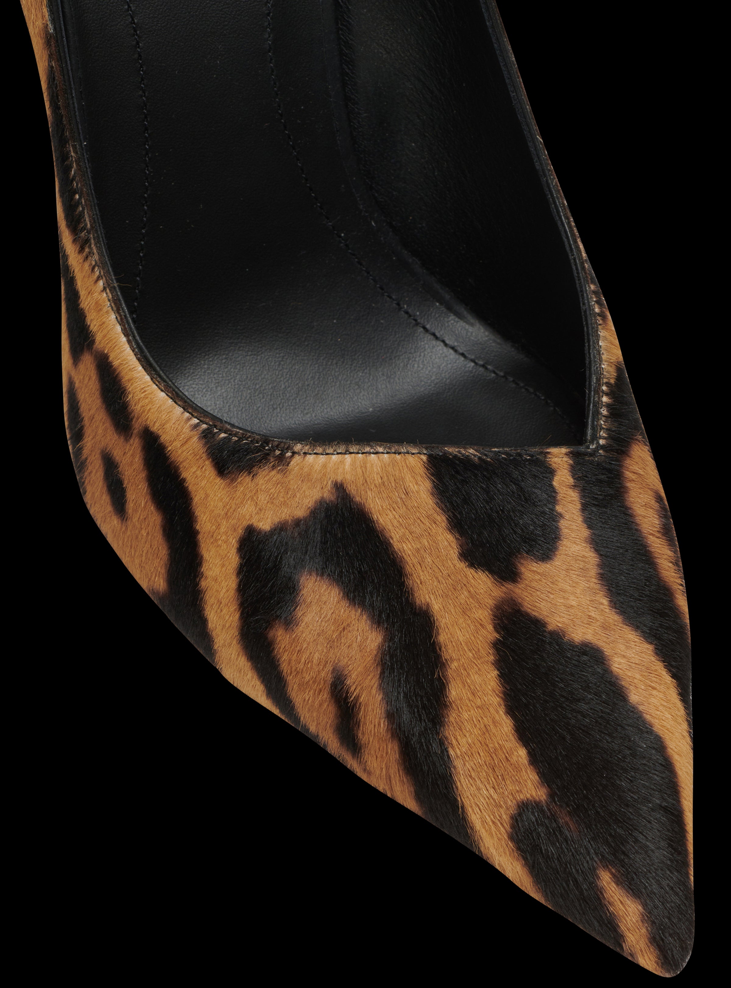 BALMAIN WOMEN'S PUMP MONETA-LEOPARD PONY CALF NWT