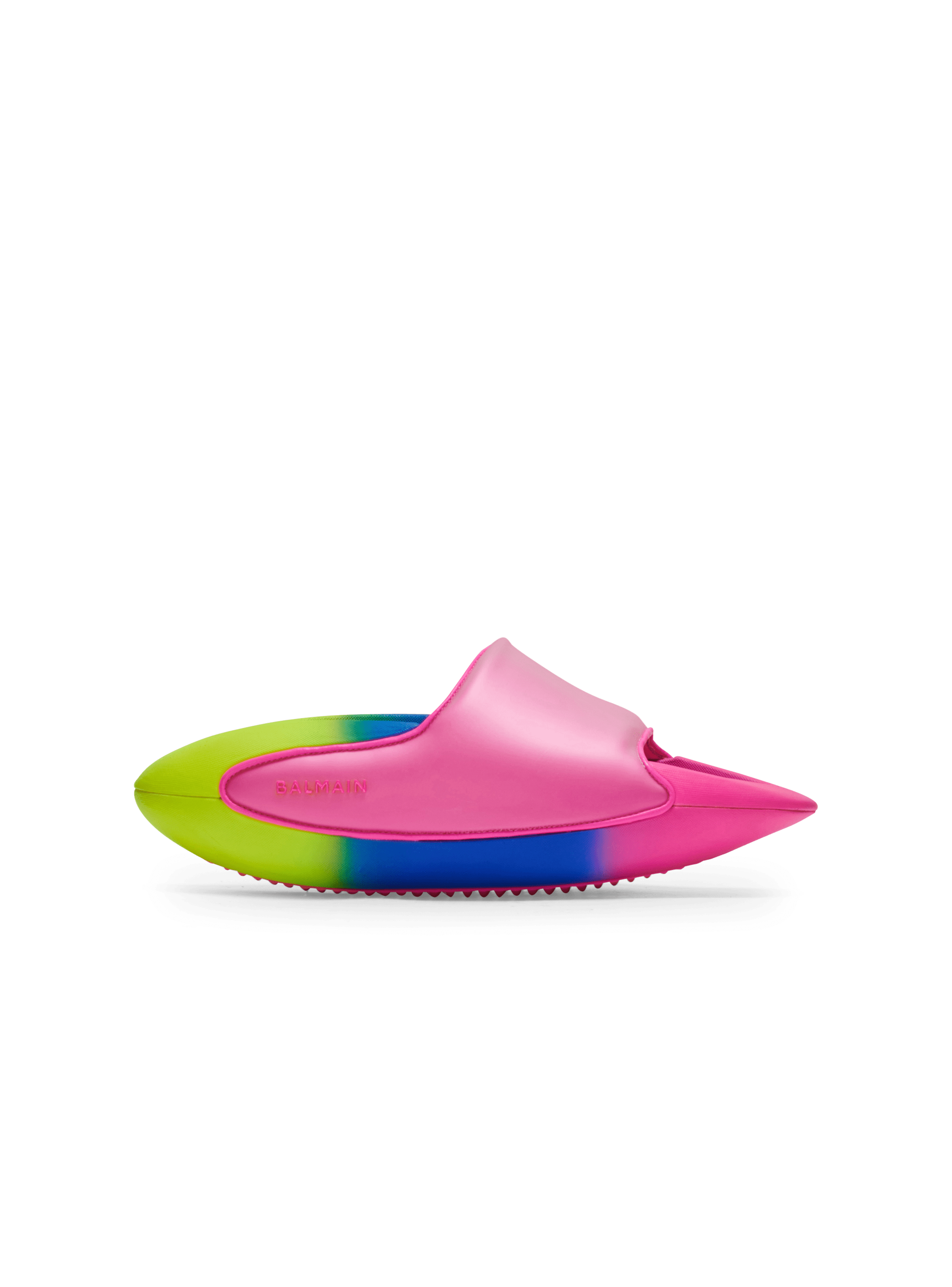 BALMAIN WOMEN'S FLUO PINK NEOPRENE SLIP-ON SNEAKER