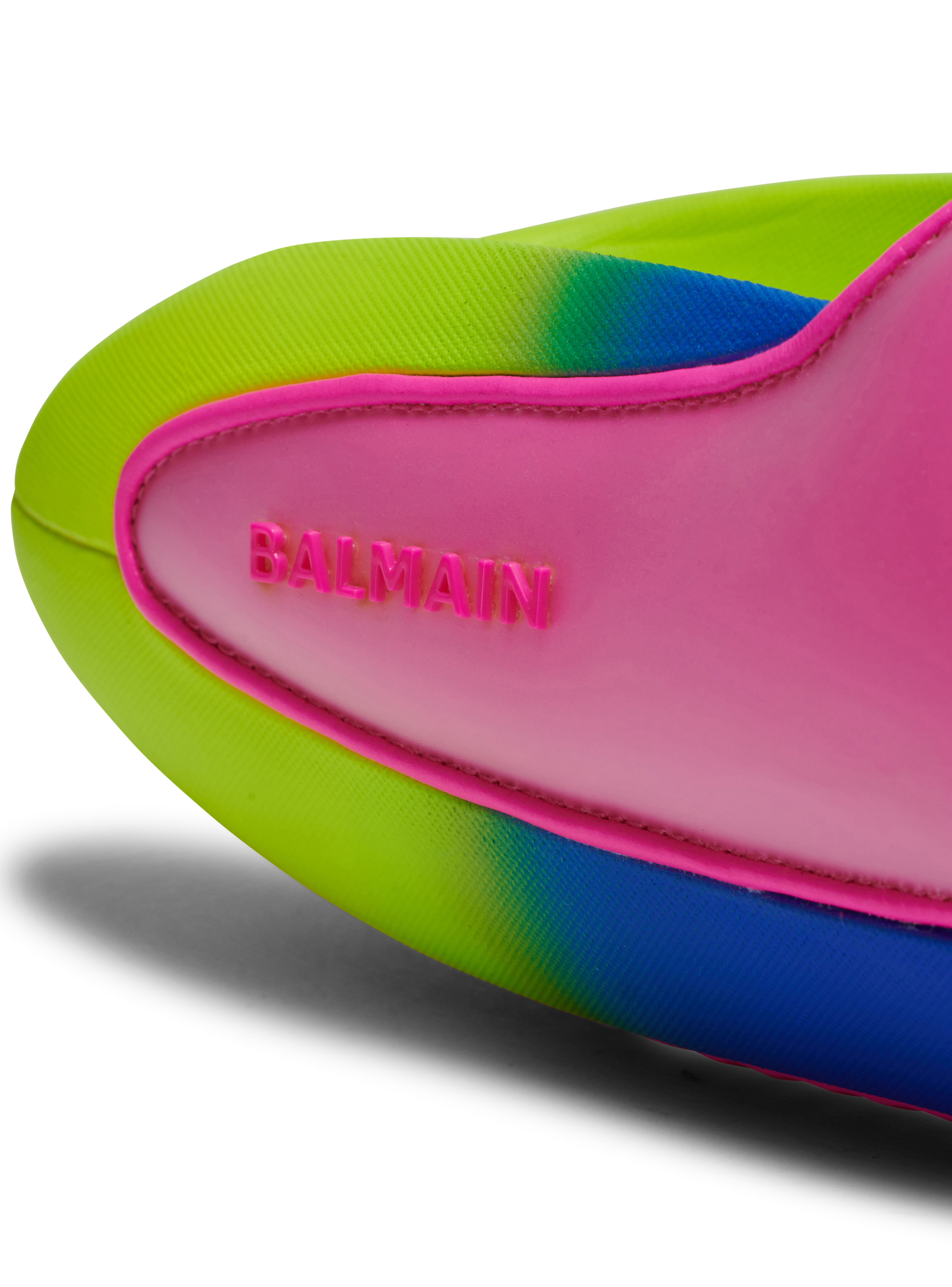 BALMAIN WOMEN'S FLUO PINK NEOPRENE SLIP-ON SNEAKER