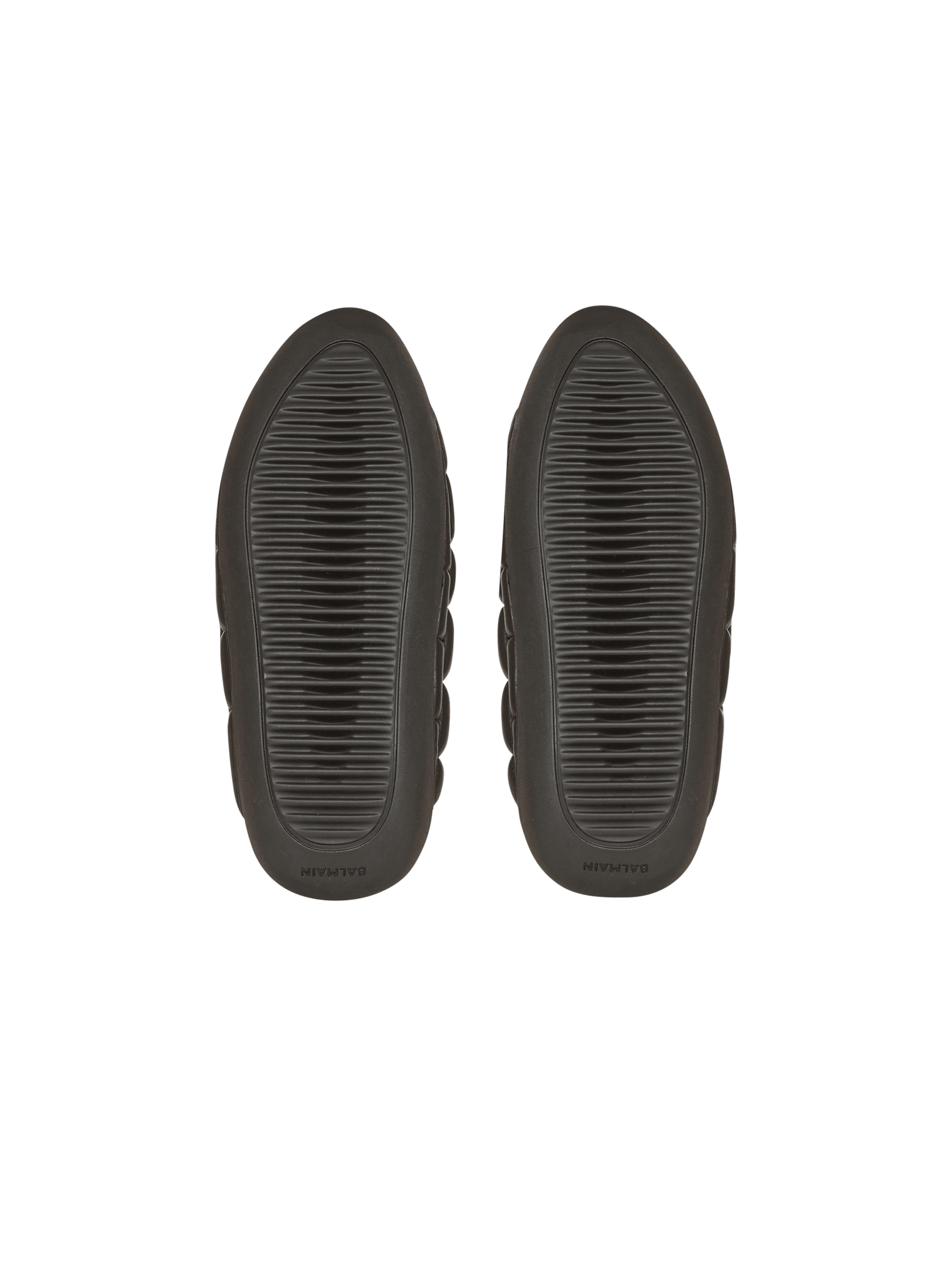 BALMAIN WOMEN'S BLACK QUILTED LEATHER SLIP-ON SNEAKER
