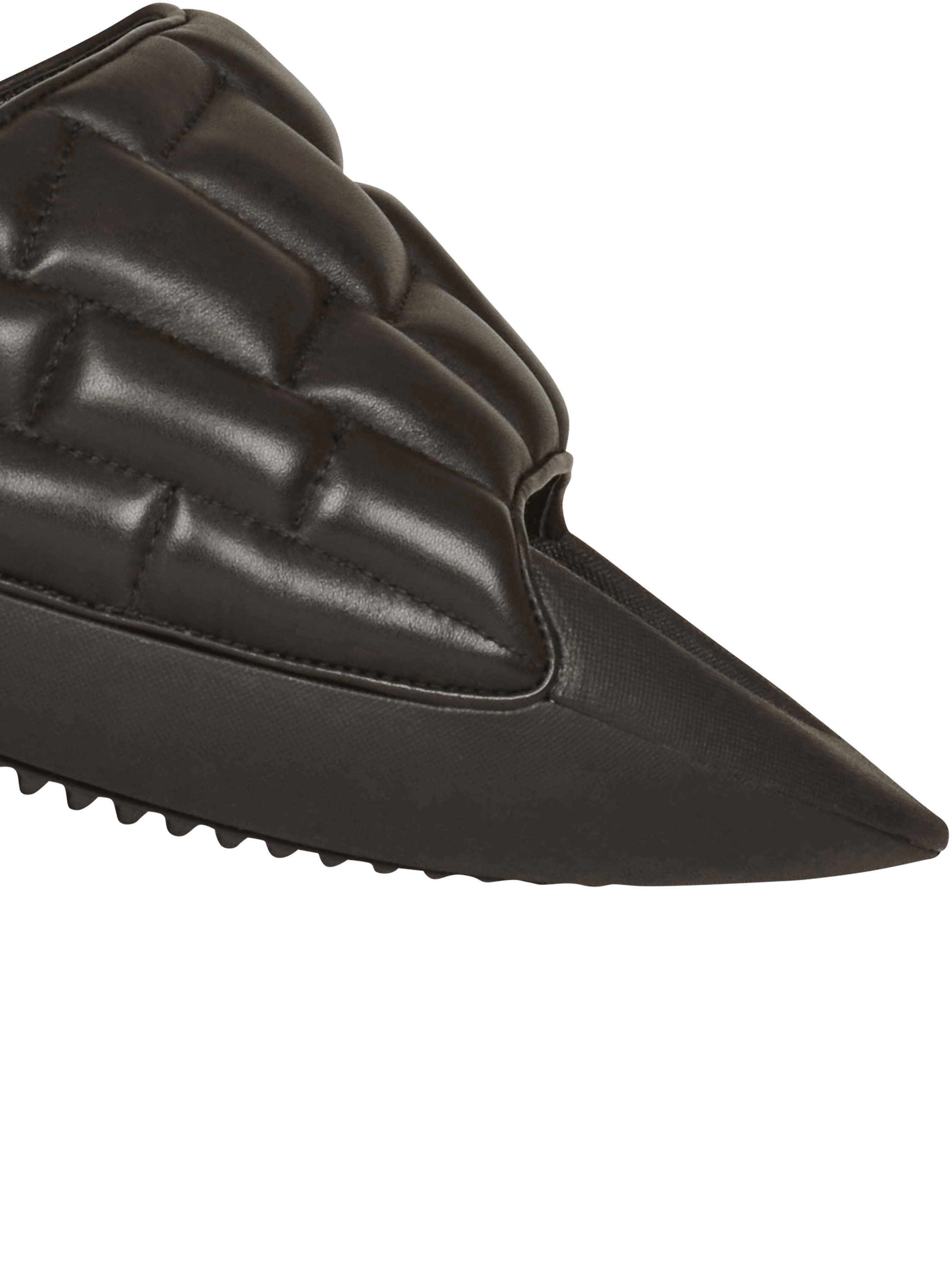 BALMAIN WOMEN'S BLACK QUILTED LEATHER SLIP-ON SNEAKER