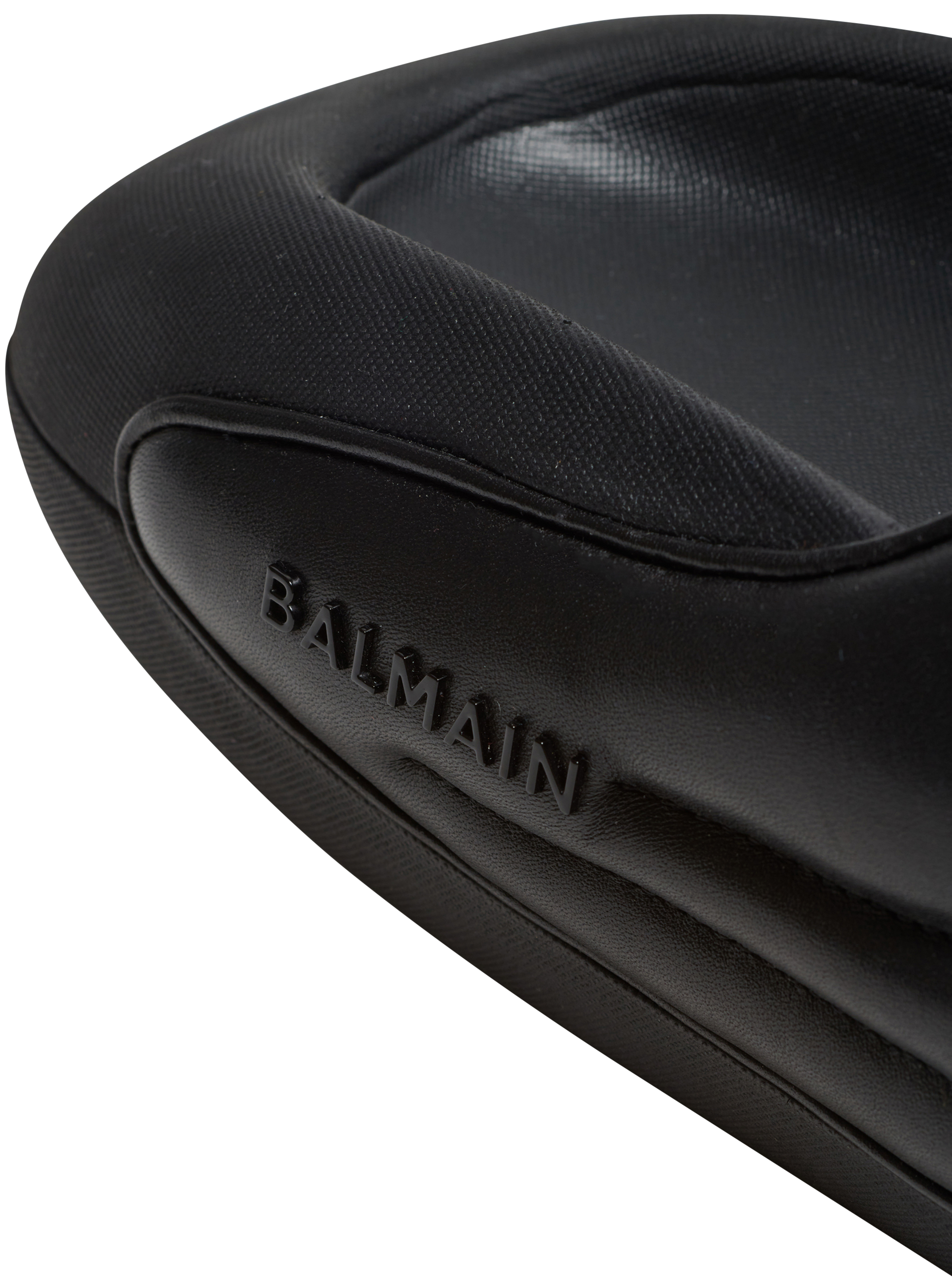 BALMAIN WOMEN'S BLACK QUILTED LAMBSKIN SLIP-ON SNEAKER