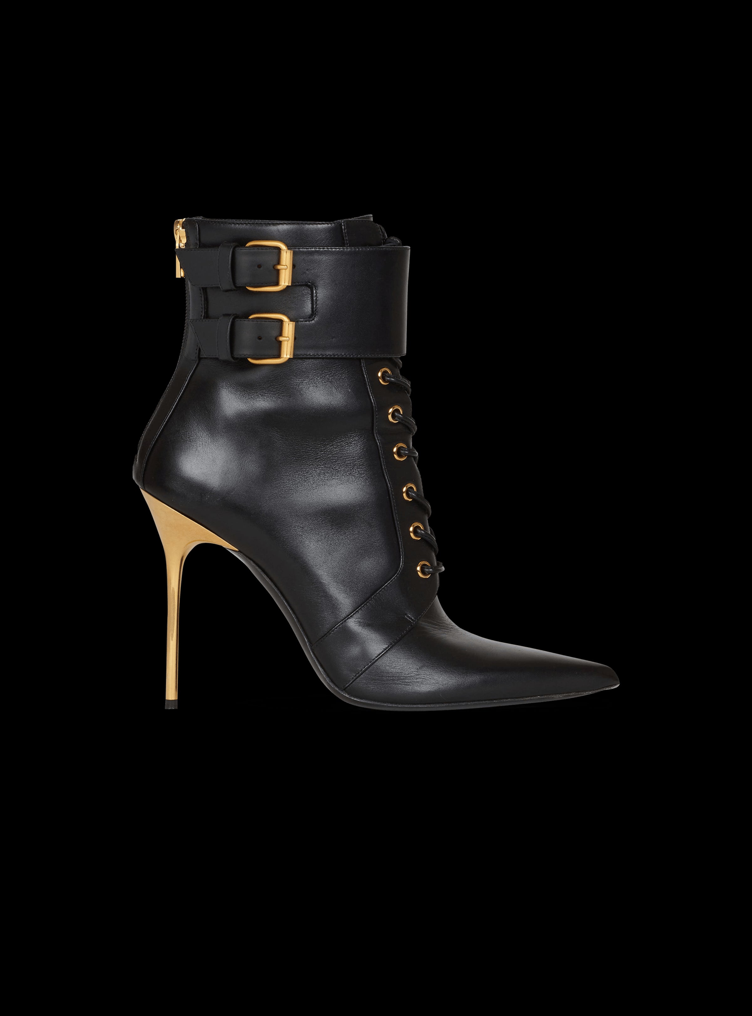 BALMAIN WOMEN'S ANKLE BOOT URIA-CALFSKIN NWT