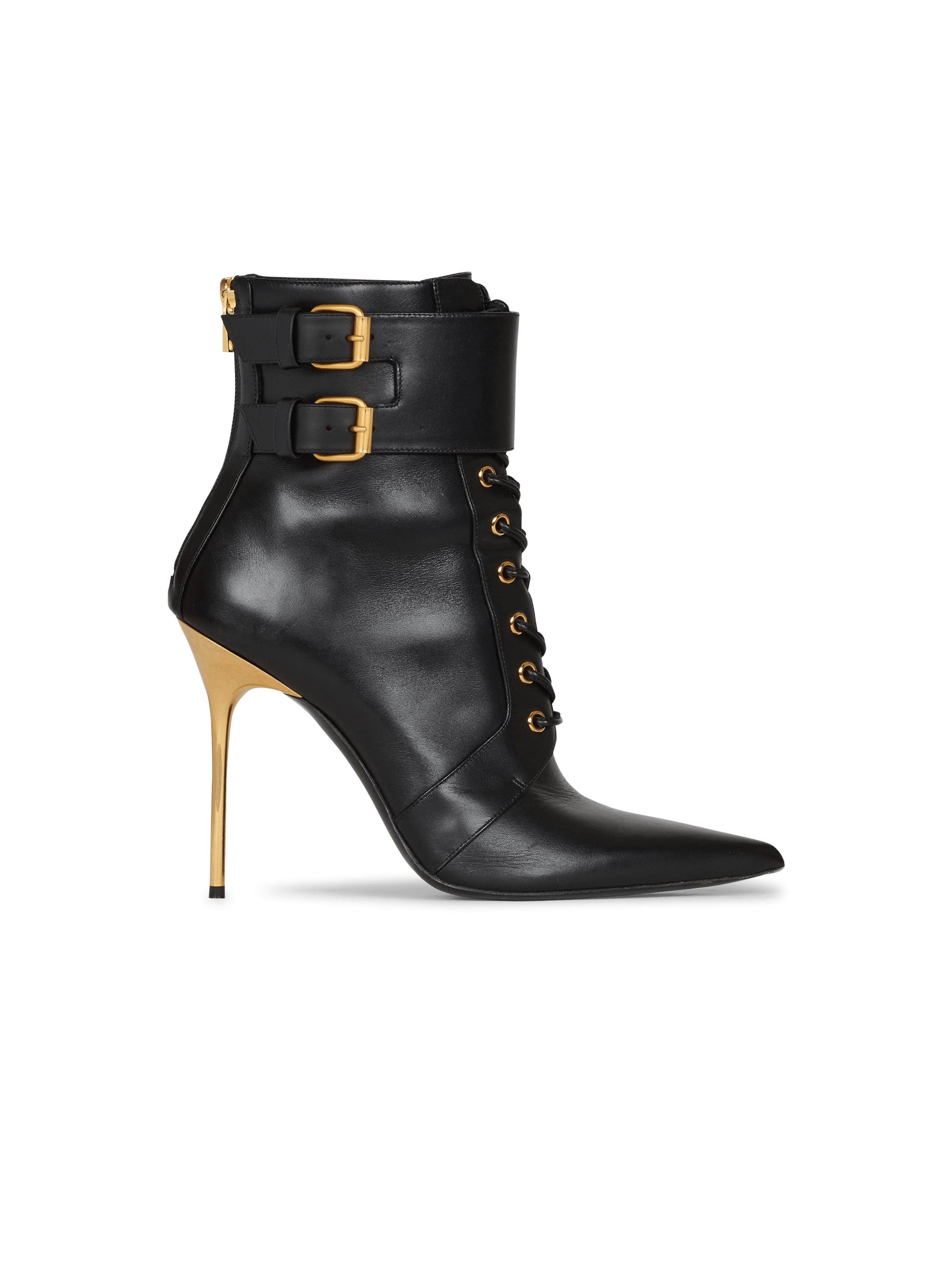BALMAIN WOMEN'S ANKLE BOOT URIA-CALFSKIN NWT