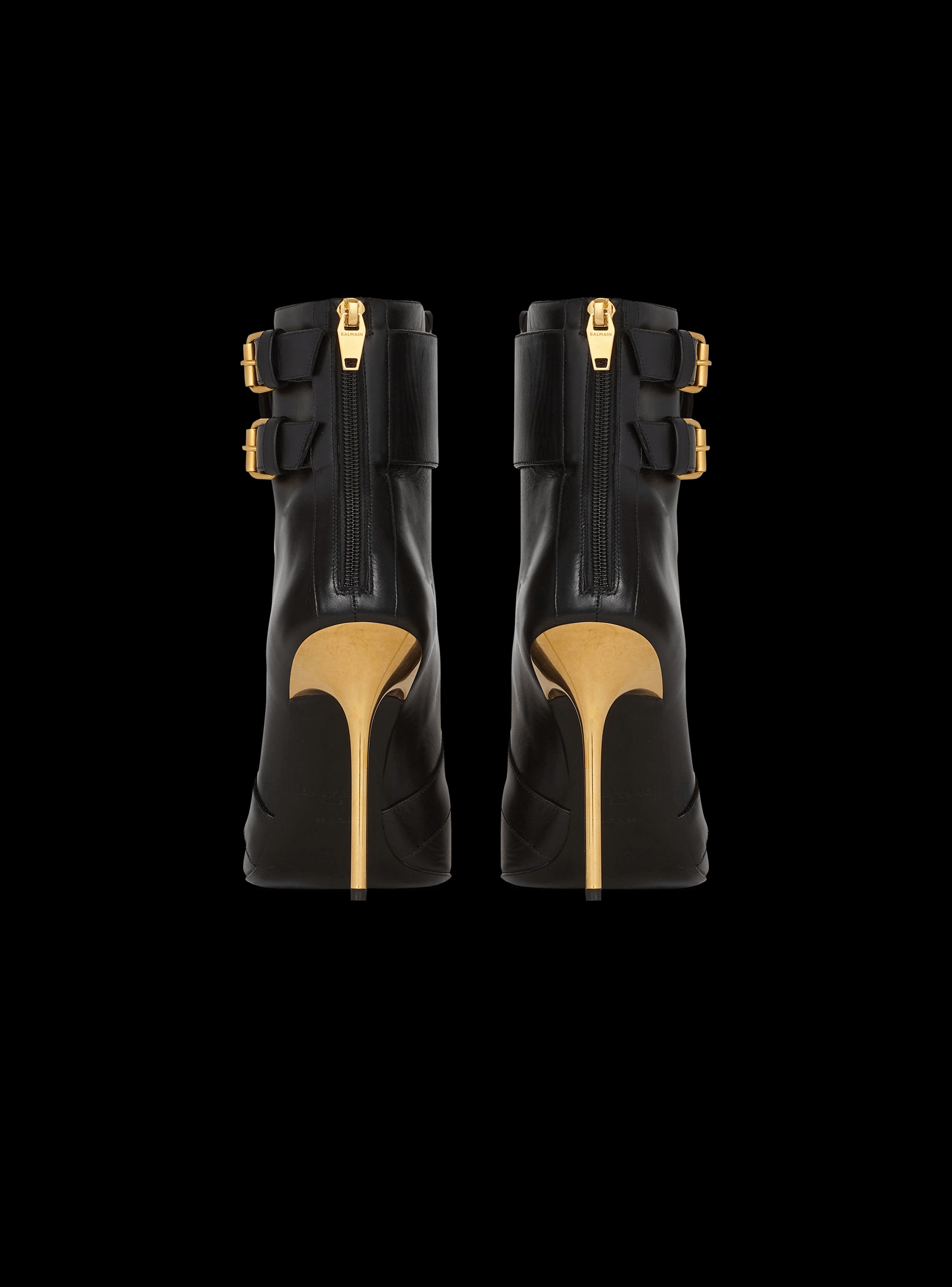 BALMAIN WOMEN'S ANKLE BOOT URIA-CALFSKIN NWT