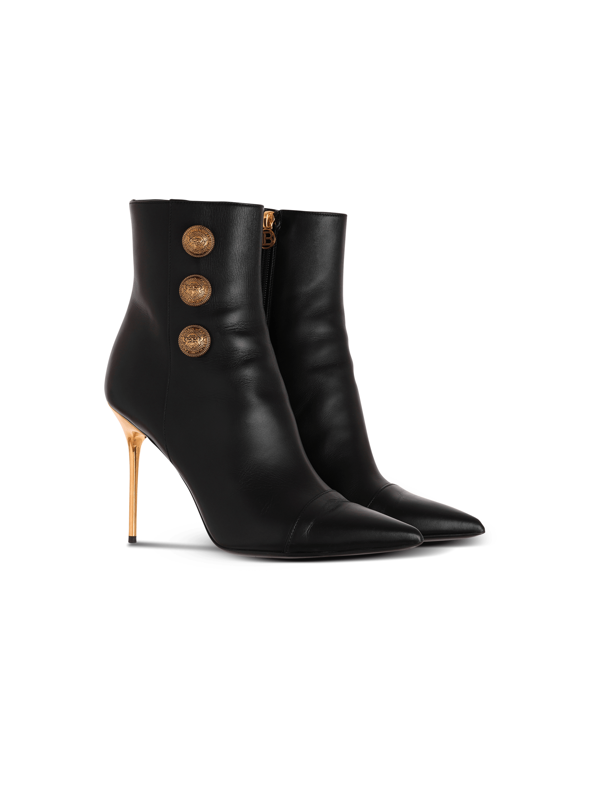 BALMAIN WOMEN'S ANKLE BOOT RONI-CALFSKIN NWT