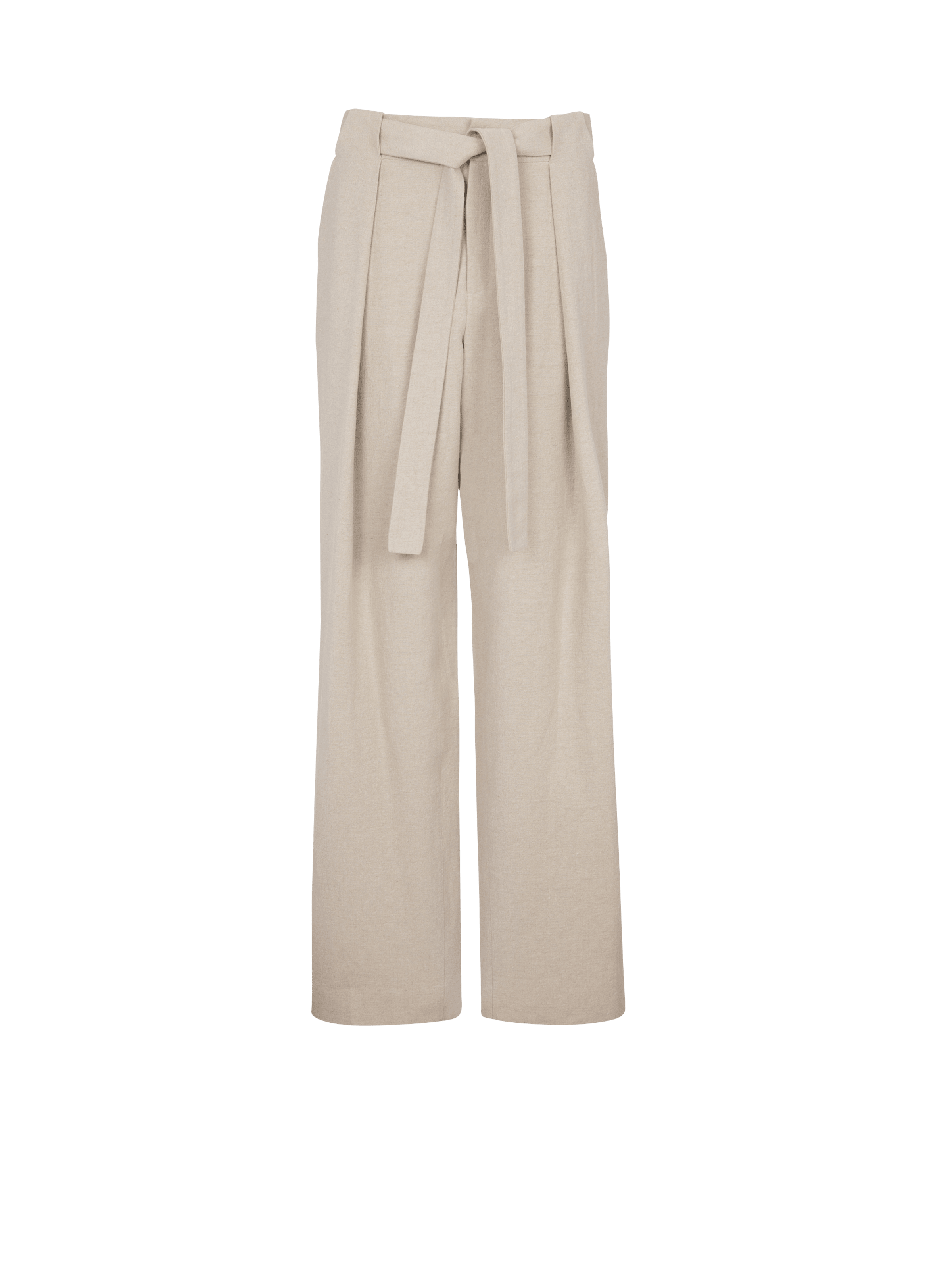 BALMAIN MEN'S SIDE FOLDED LINEN LOOSE PANTS NWT