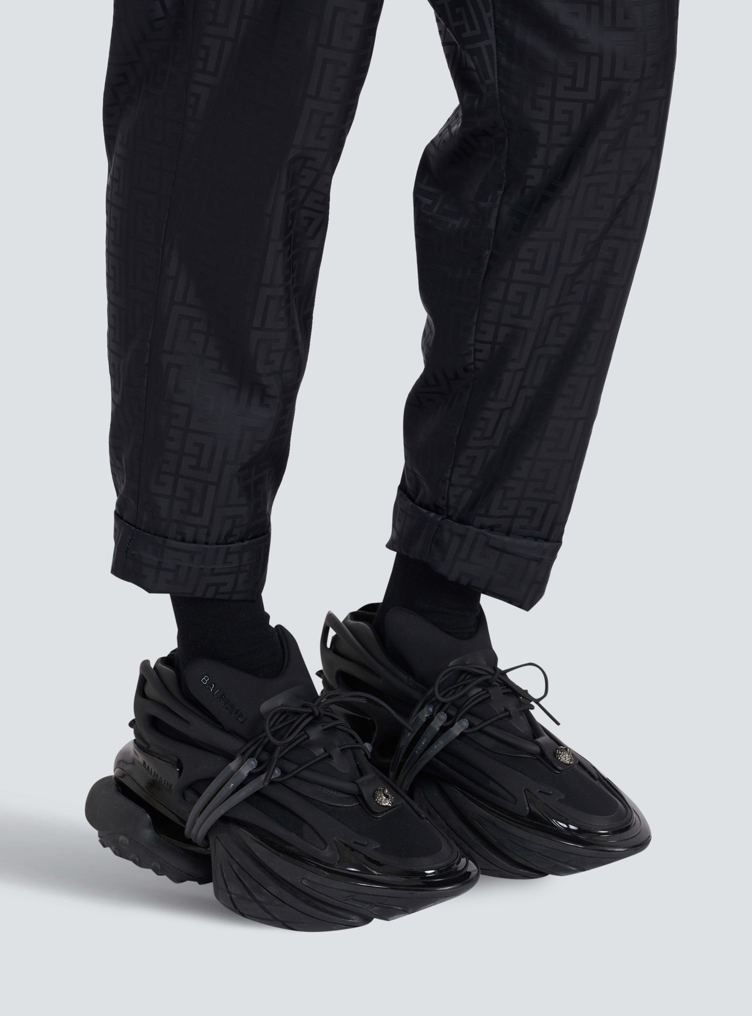 BALMAIN MEN'S UNICORN-NEOPRENE&CALFSKIN NWT