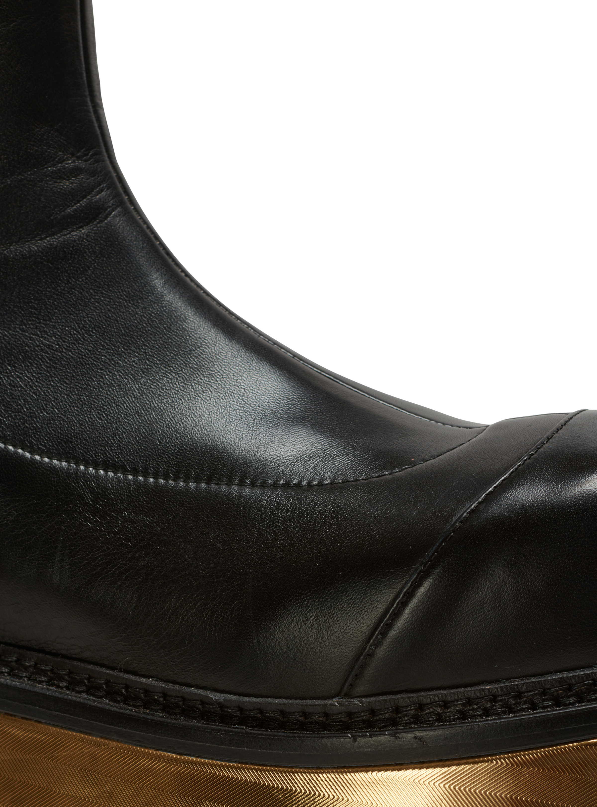 BALMAIN WOMEN'S ANKLE BOOT VIC-LAMBSKIN&LAMINATED HEEL NWT