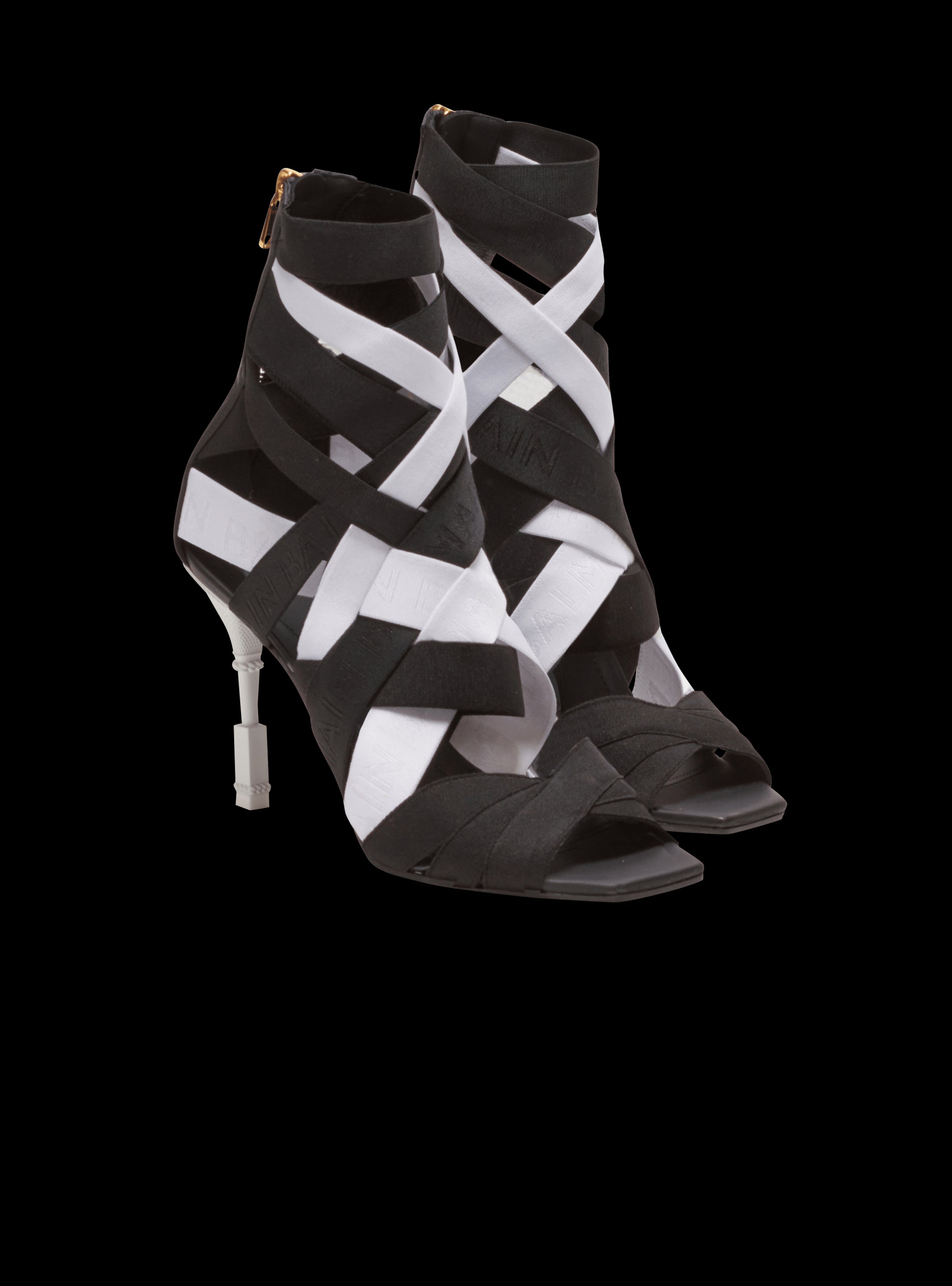 BALMAIN WOMEN'S SANDAL MONETA-ELASTIC&LOGO NWT