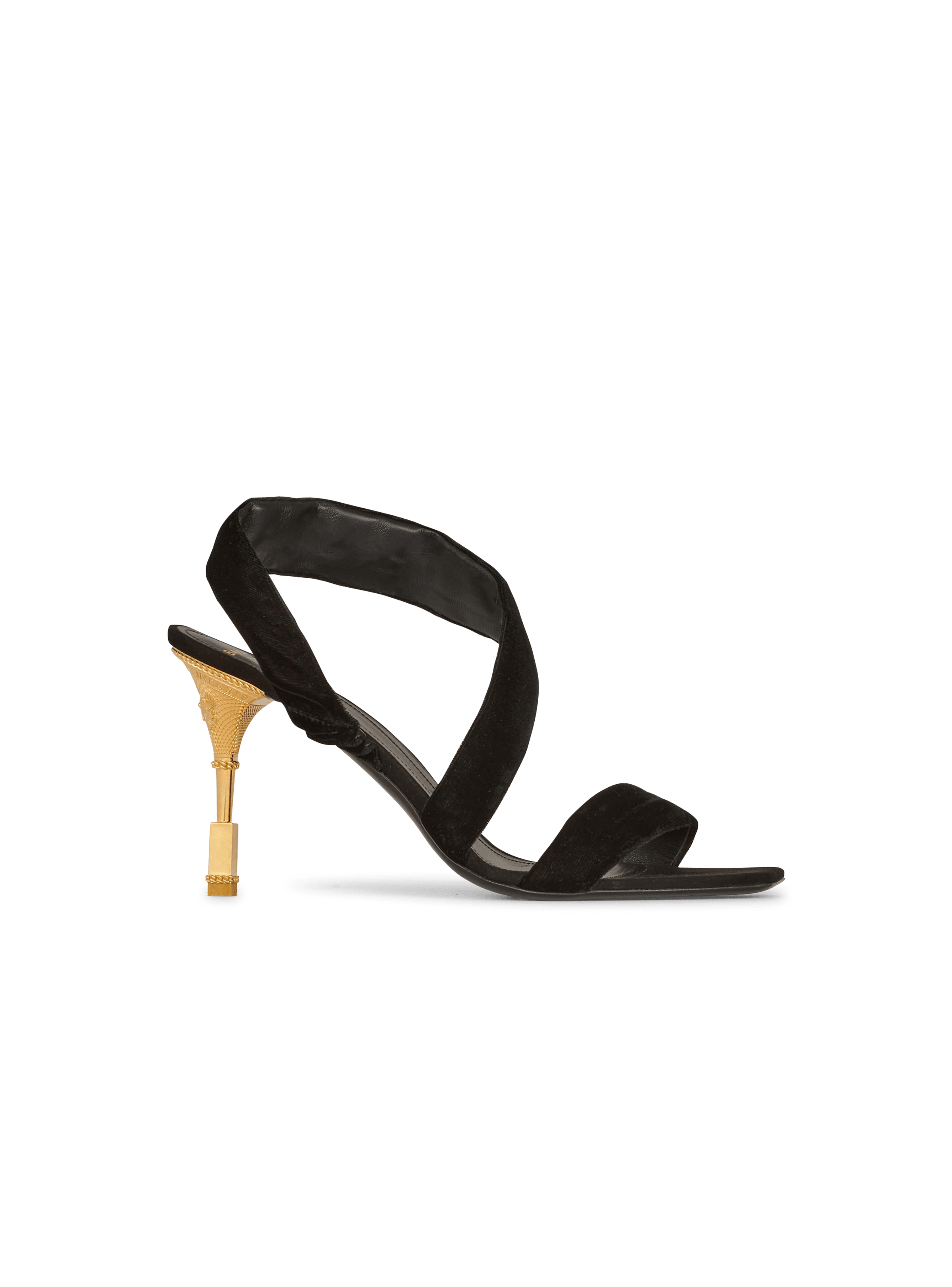 BALMAIN WOMEN'S SANDAL MONETA-VELVET NWT