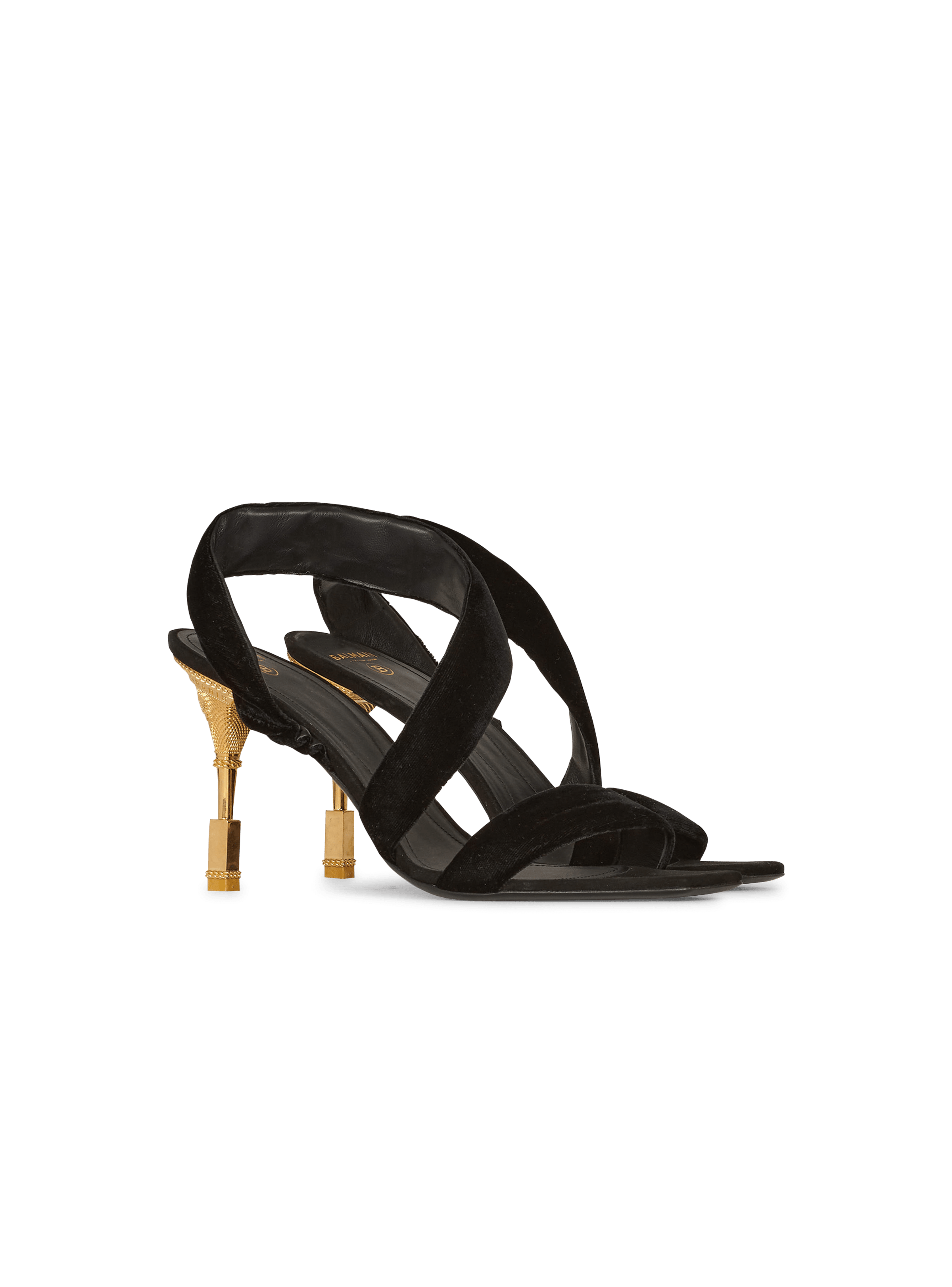 BALMAIN WOMEN'S SANDAL MONETA-VELVET NWT