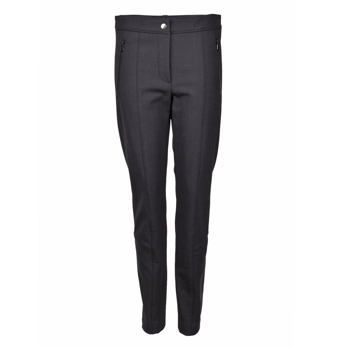 BRUNELLO CUCINELLI WOMEN'S DARK GREY WOOL TROUSERS