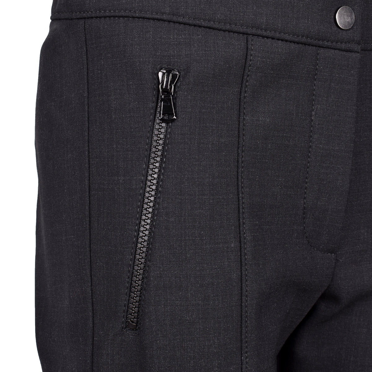 BRUNELLO CUCINELLI WOMEN'S DARK GREY WOOL TROUSERS